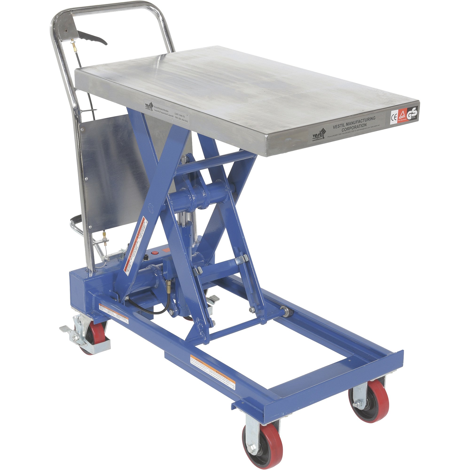 Vestil Hydraulic Elevating Cart — Manual Power