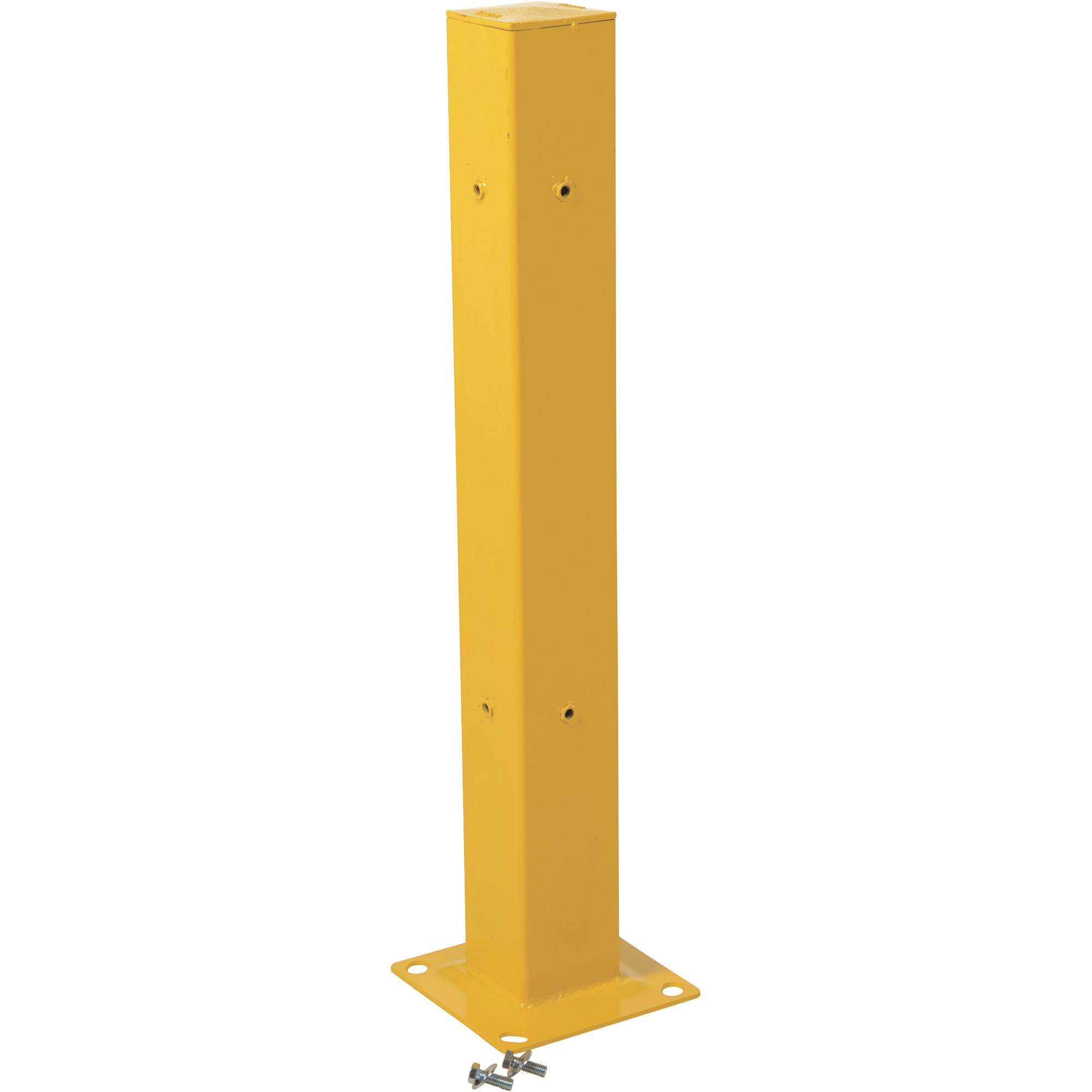 Vestil Guard Rail System Tubular Post - 42in. High, Steel, Yellow, Model# GR-H2R-DI-TP42-YL