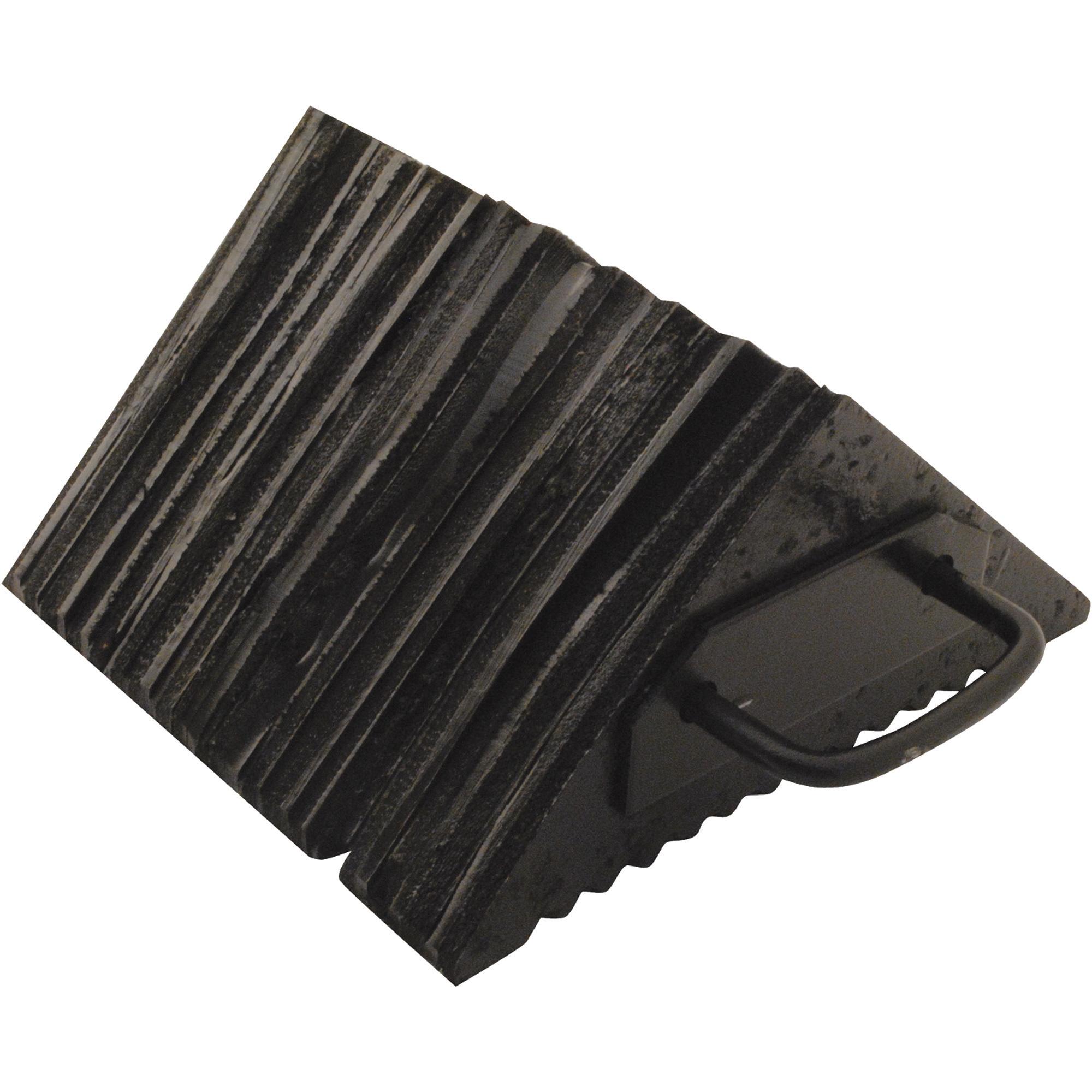 Vestil Laminated Rubber Wheel Chock - 10in.W x 10in.D x 5.5in.H, Weather-Resistant, Model# LWC-14