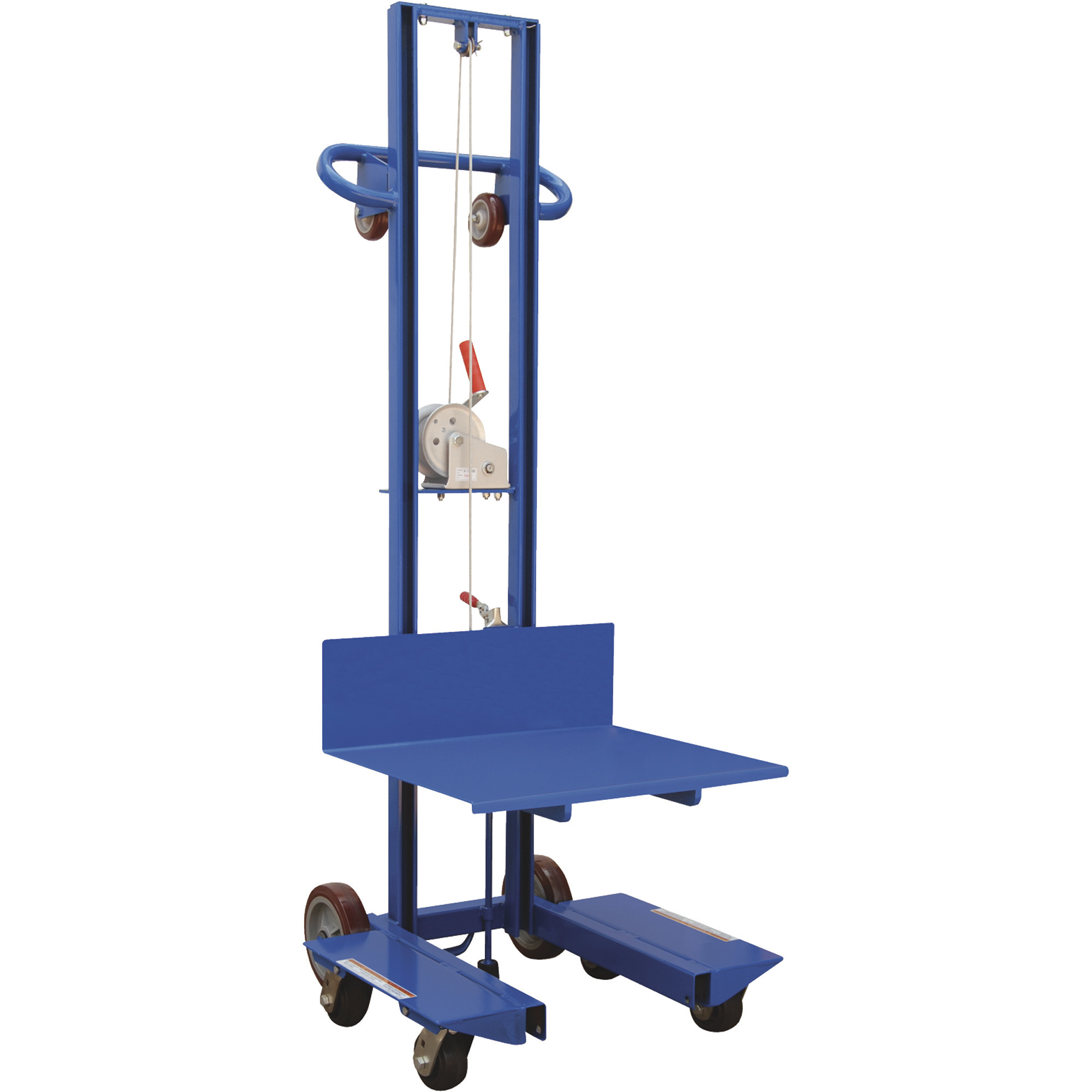 Vestil Steel Lite Load Lift with Winch - 20in.L x 24in.W, Aluminum, 6in ...