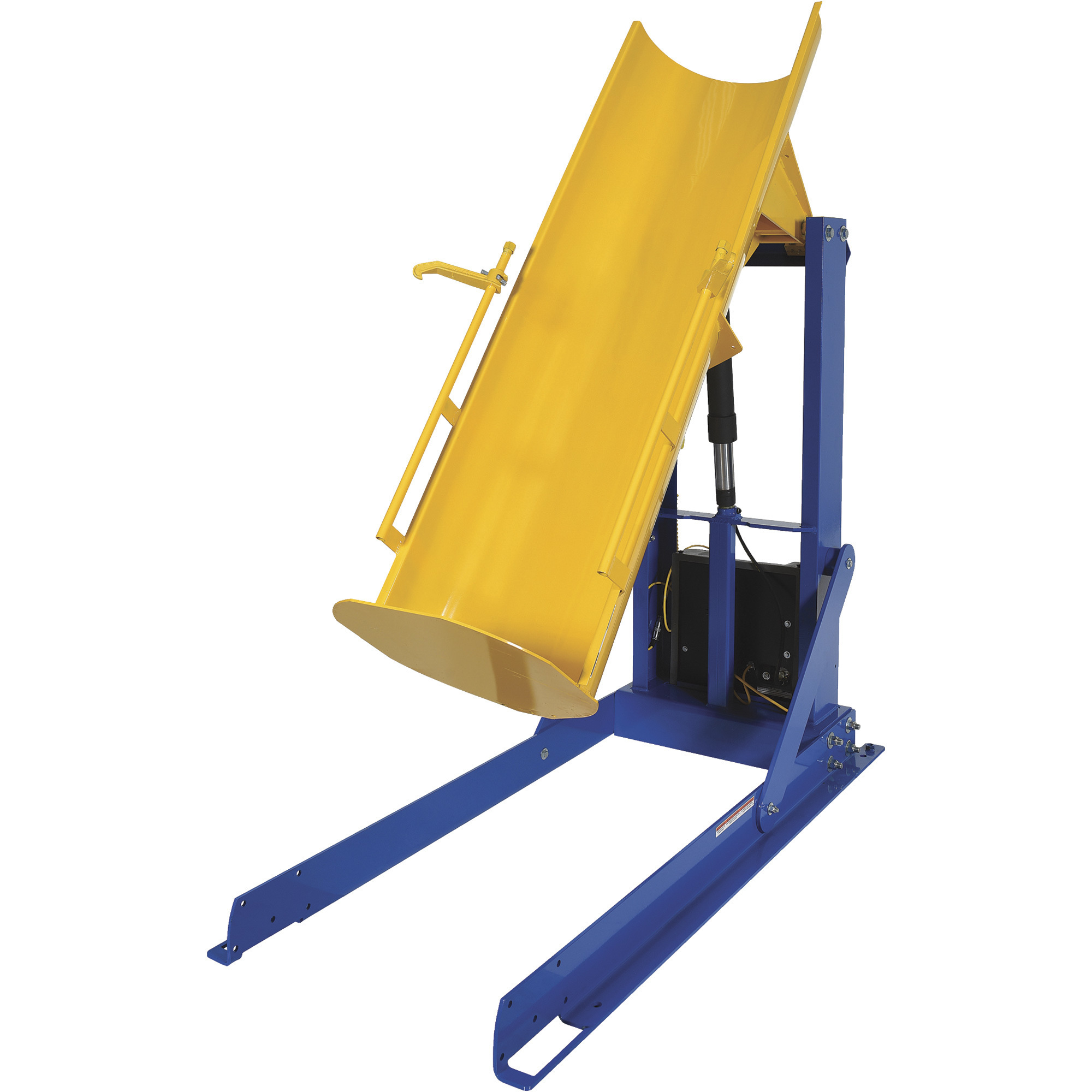 Vestil Hydraulic Drum Dumper — Stationary 750 Lb Capacity 60in Dump