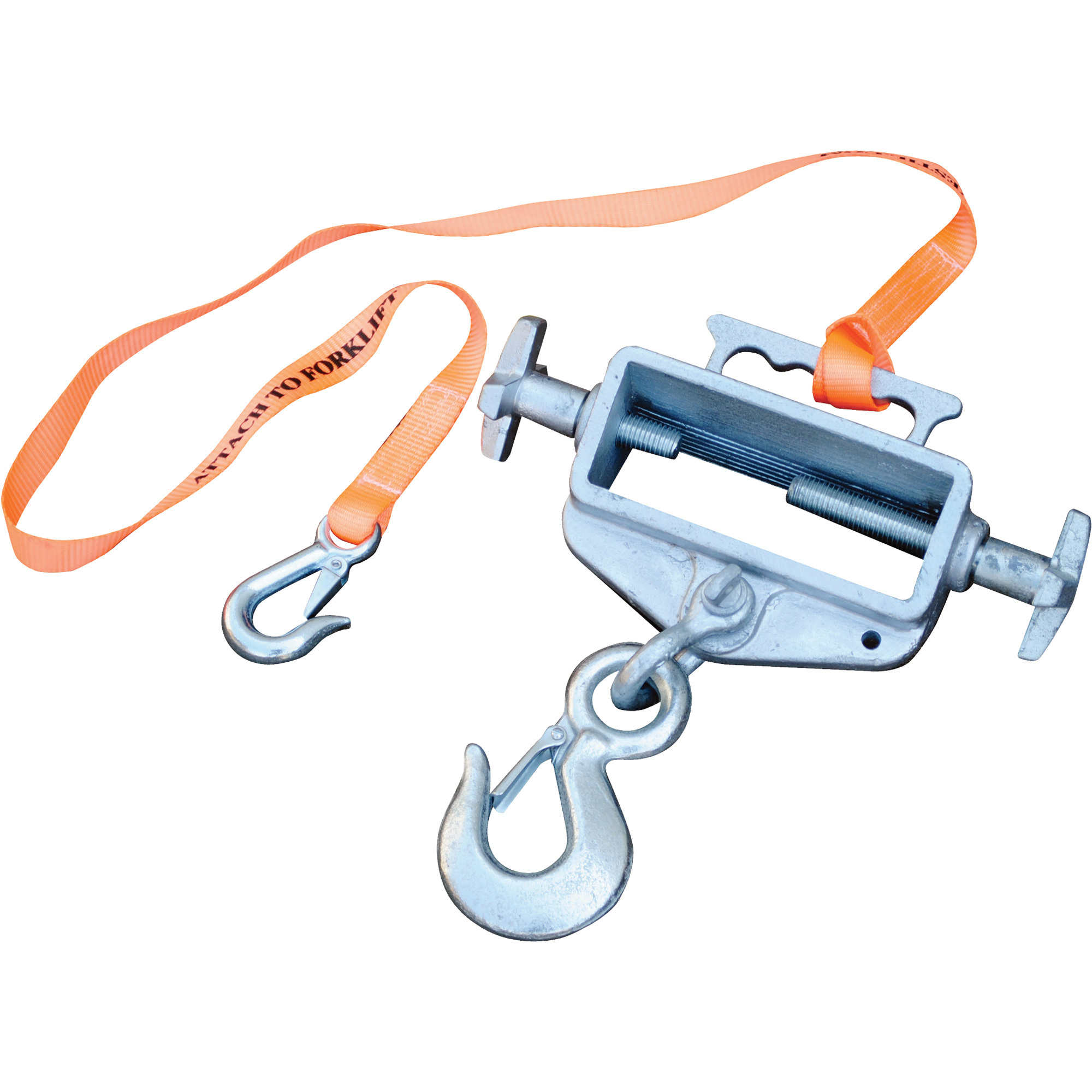 Vestil Hoisting Hook - Rigid with Latch, 6in. Fork Pocket, 4,000-Lb. Capacity, Zinc Plated, Model# S-FORK-4/6-RL