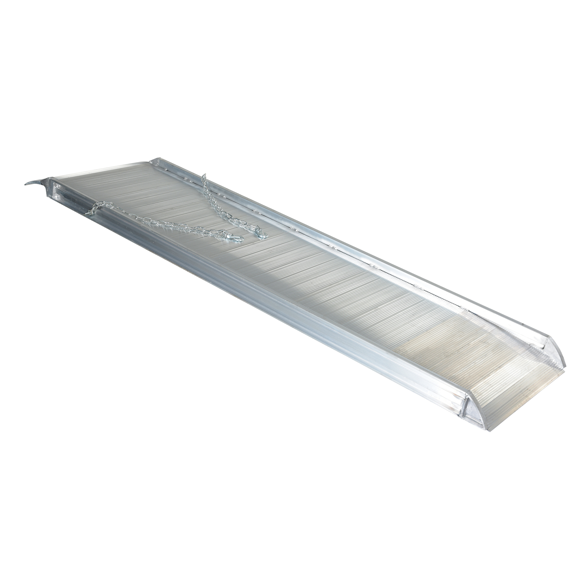 Vestil Aluminum Walk Ramp - Overlap Style, 7ft.L x 28in.W, Safety Curb, Non-Skid Surface, Model# AWR-28-7A