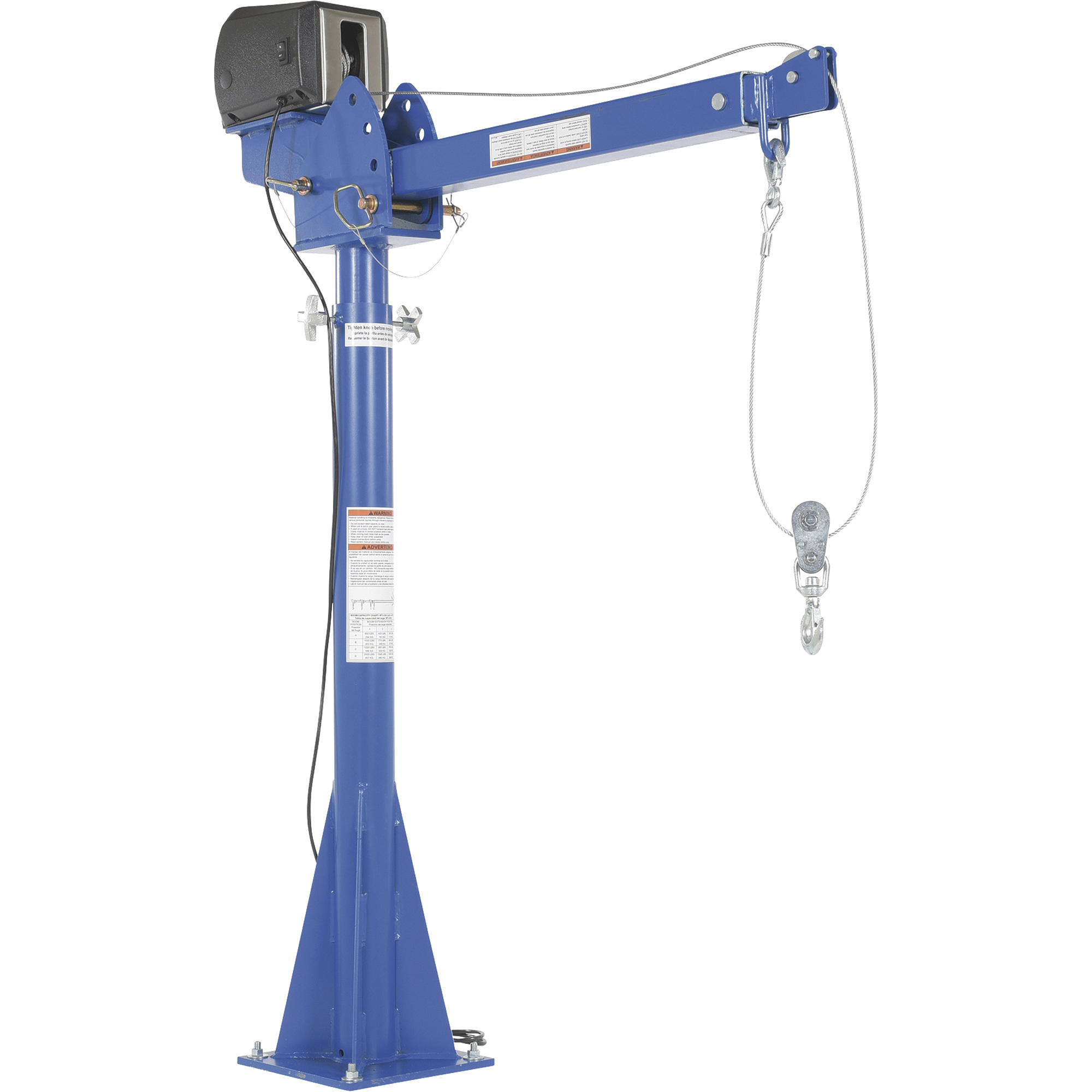 Vestil Power Lift Jib Crane - 2,000-Lb. Capacity, 115V AC, 40in. to 63in. Boom Reach, Model# WTJ-20-3-AC