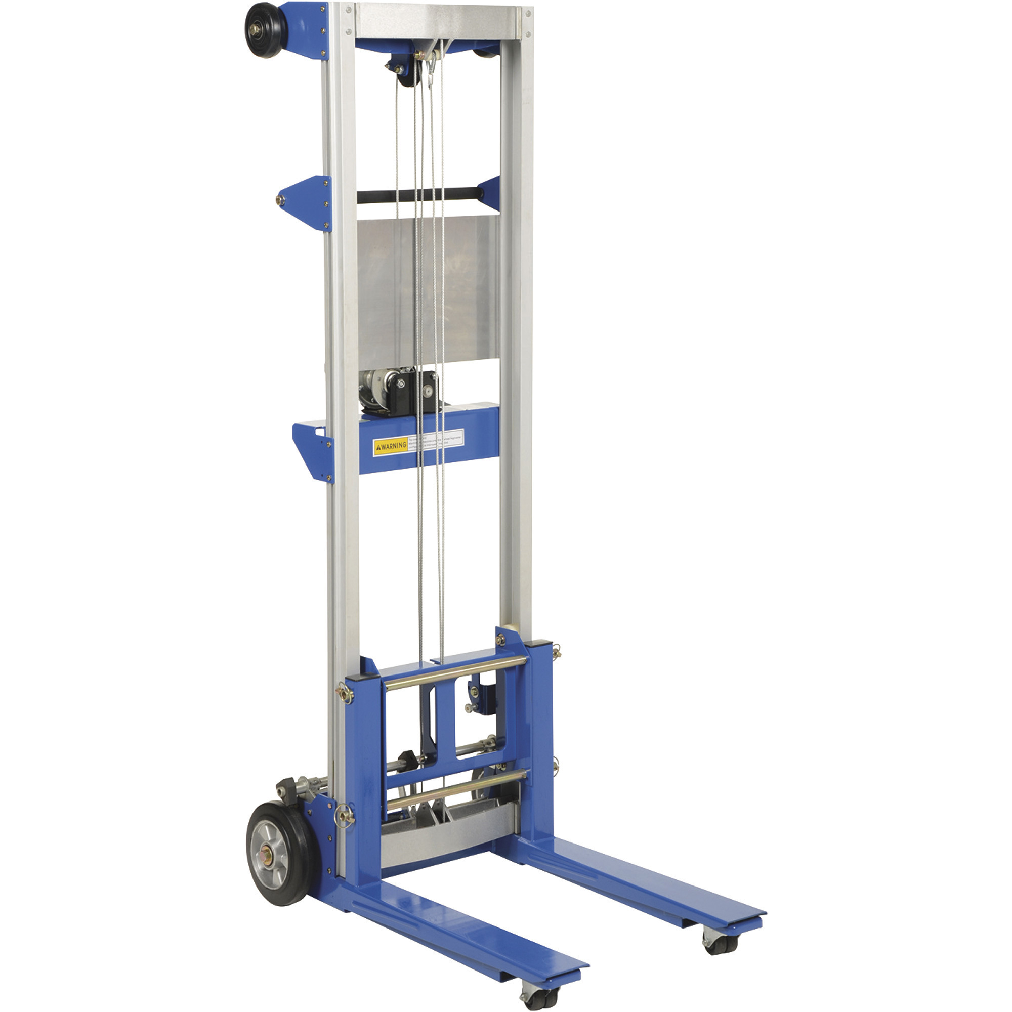 Vestil Hand Winch Lift Truck - 500-Lb. Capacity, Steel and Aluminum, 20.5in. x 22in. Forks, Model# A-LIFT-R