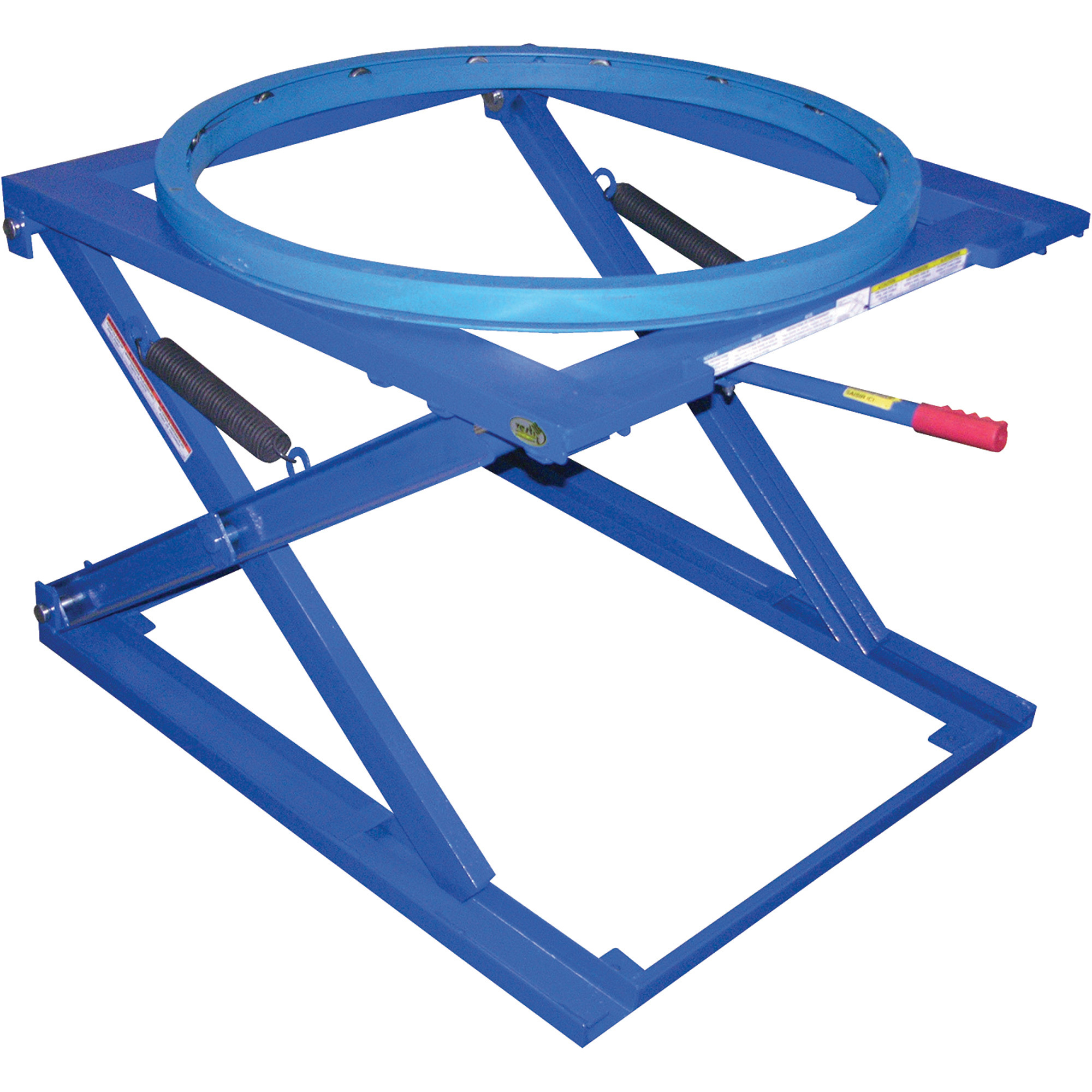 Vestil Steel Adjustable Pallet Carousel Stand, 45-3/4in. x 40-1/2in. x 11in., 4000-Lb. Capacity, Blue, Model# PS-4045/CA