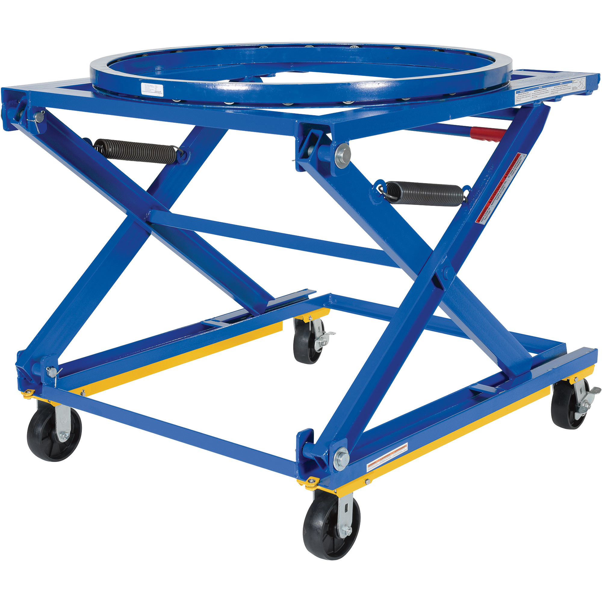 Vestil Adjustable Pallet Stand with Carousel and Caster Kit - 1500-Lb. Capacity, 40in. Dia. Manual Carousel, Model# PS-4045/CA-CK