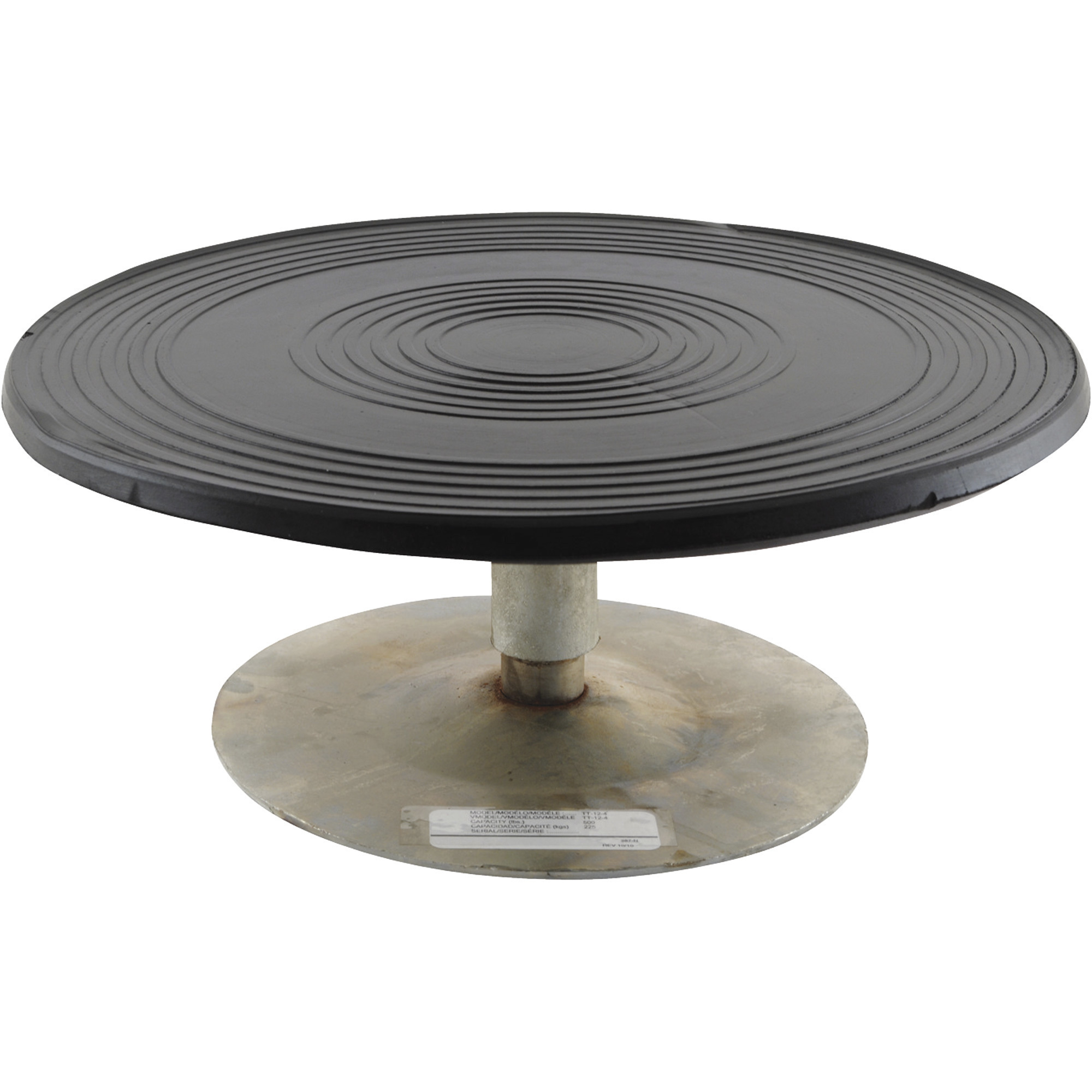 Vestil Heavy-Duty Manual Turntable - 500-Lb. Capacity, 12in. Dia., 3 7/8in.H, Model# TT-12-4