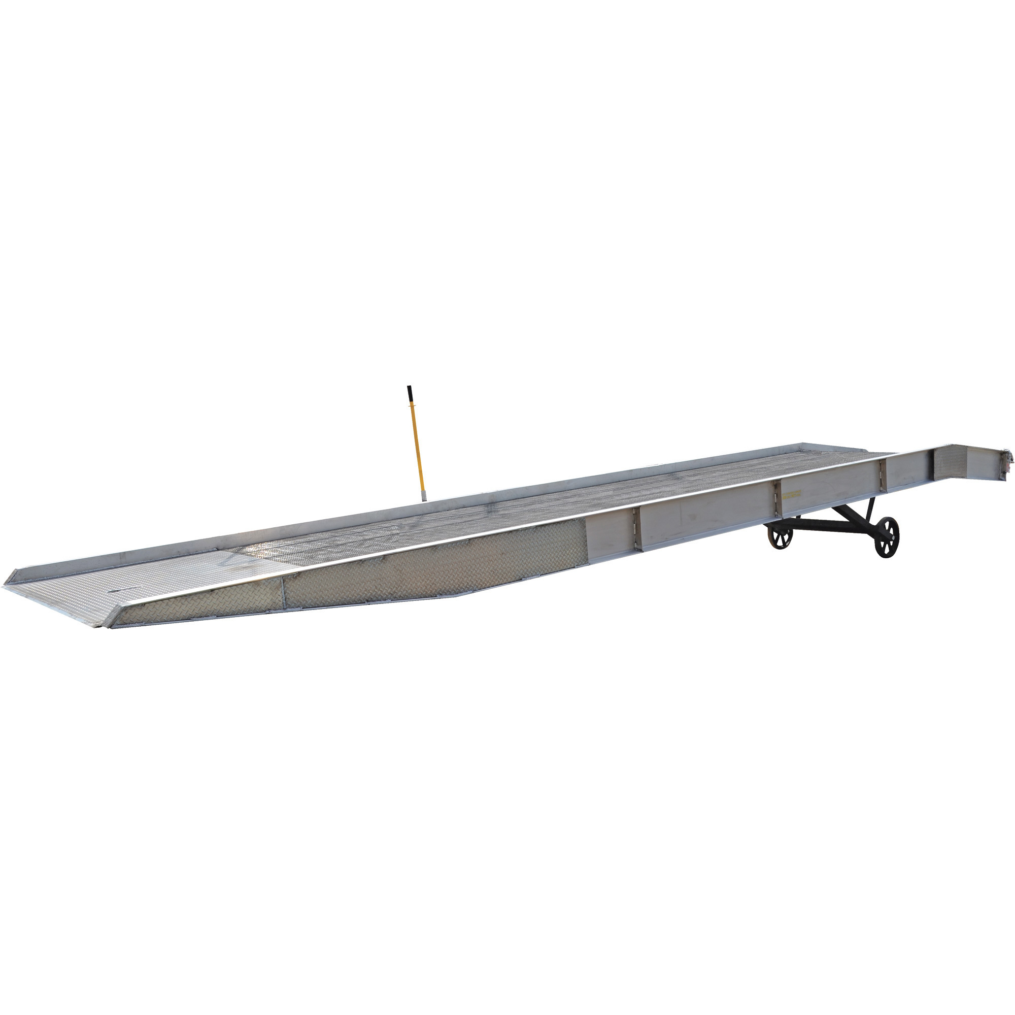 Vestil Aluminum Yard Ramp - 36ft.L x 93in.W, 16,000-Lb. Capacity, Rust-Resistant Grating, Model# AY-169336-L