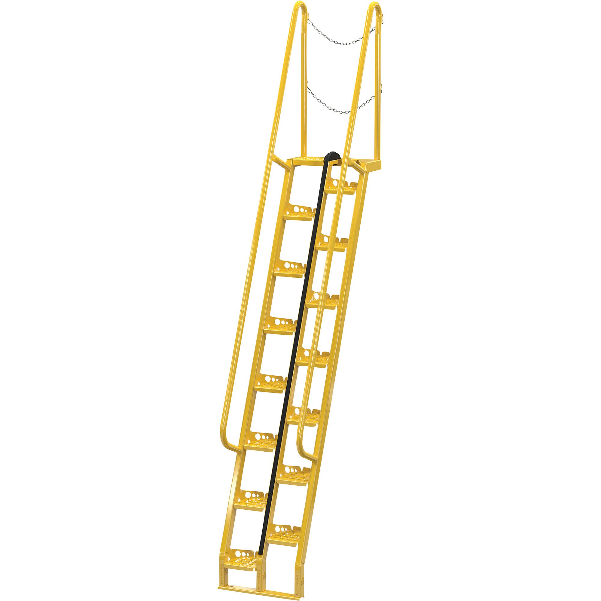 Vestil Alternating-Tread Stairs - 13 Steps, 68° Step Angle, Welded ...