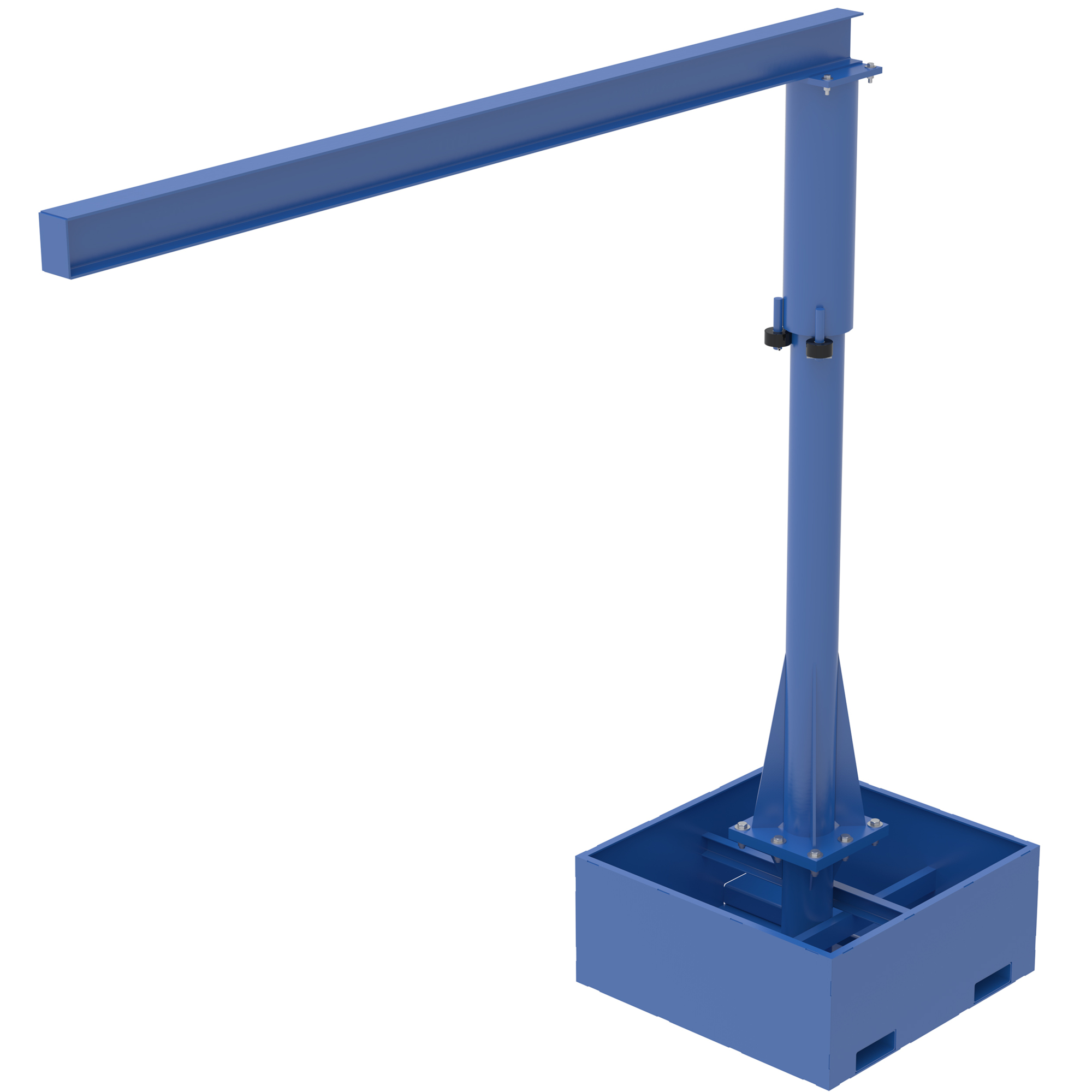 Vestil Portable Jib Crane, Fork Tube Base, 250-Lb. Capacity, Model# JIB-CB-25-10-10