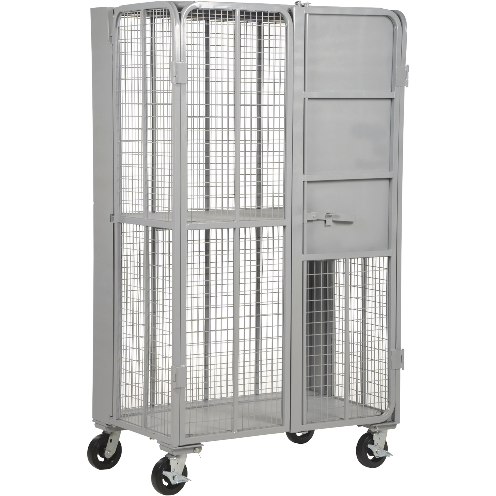 Vestil Folding Security Truck - 2000-Lb. Capacity, Painted Gray Finish, Model# FST-2744-2