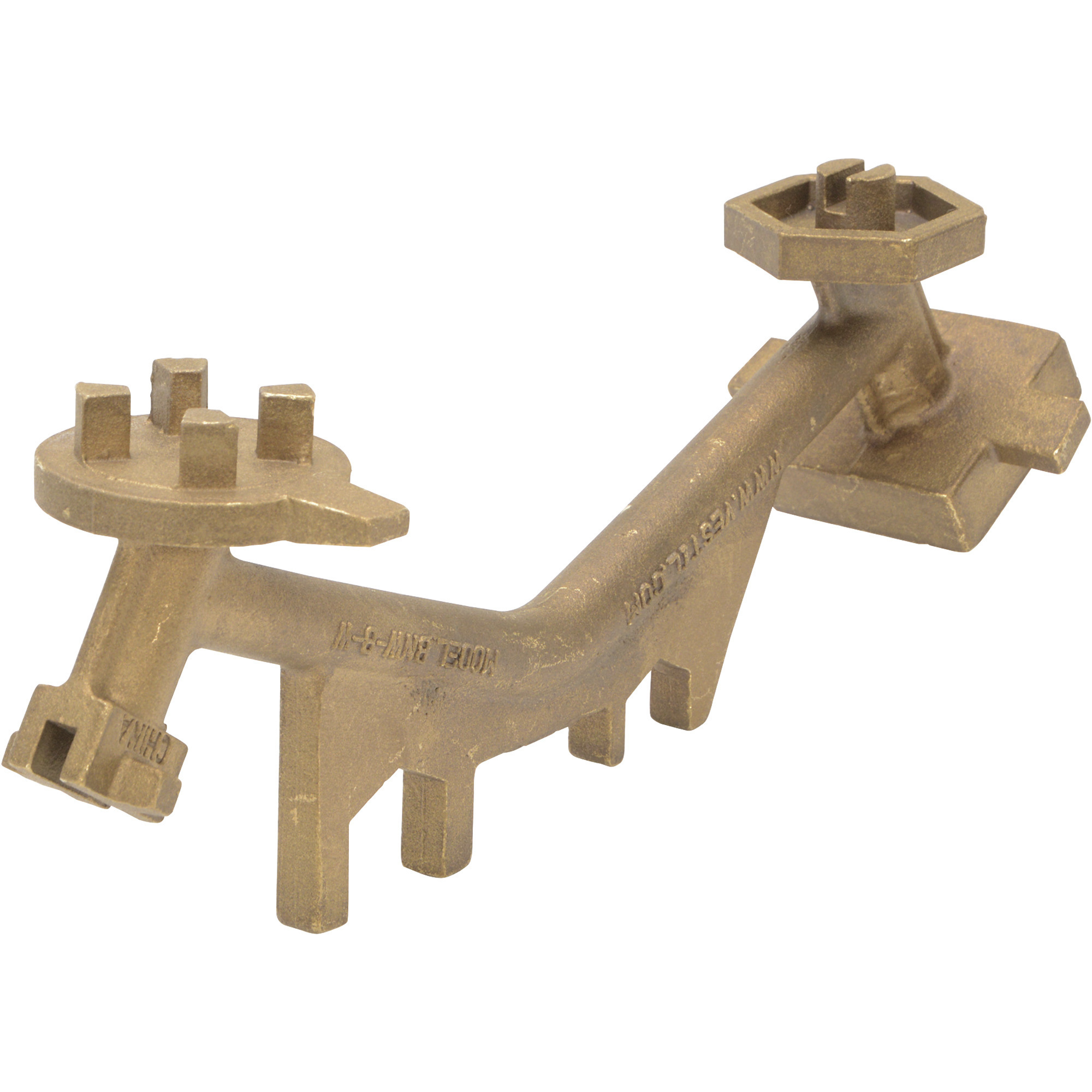 Vestil Drum Bung Nut Wrench - 12in. Length, Non-Sparking Bronze Alloy, Single Ended, Model# BNW-B-W