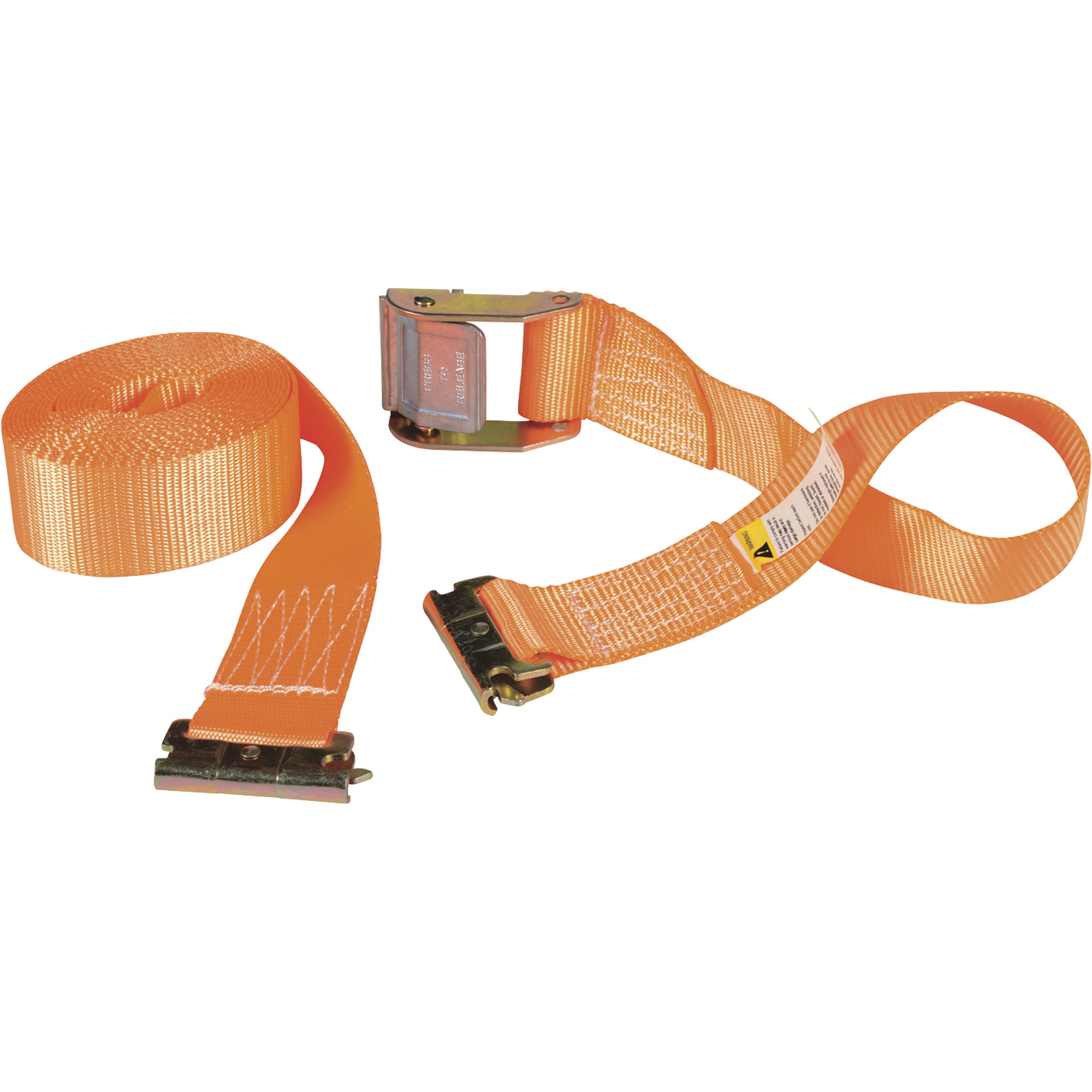 Vestil Cargo Strapping, Cam Tightening, 16ft. Working Length, 1200-Lb.  Working Load, STRAP-16-CE