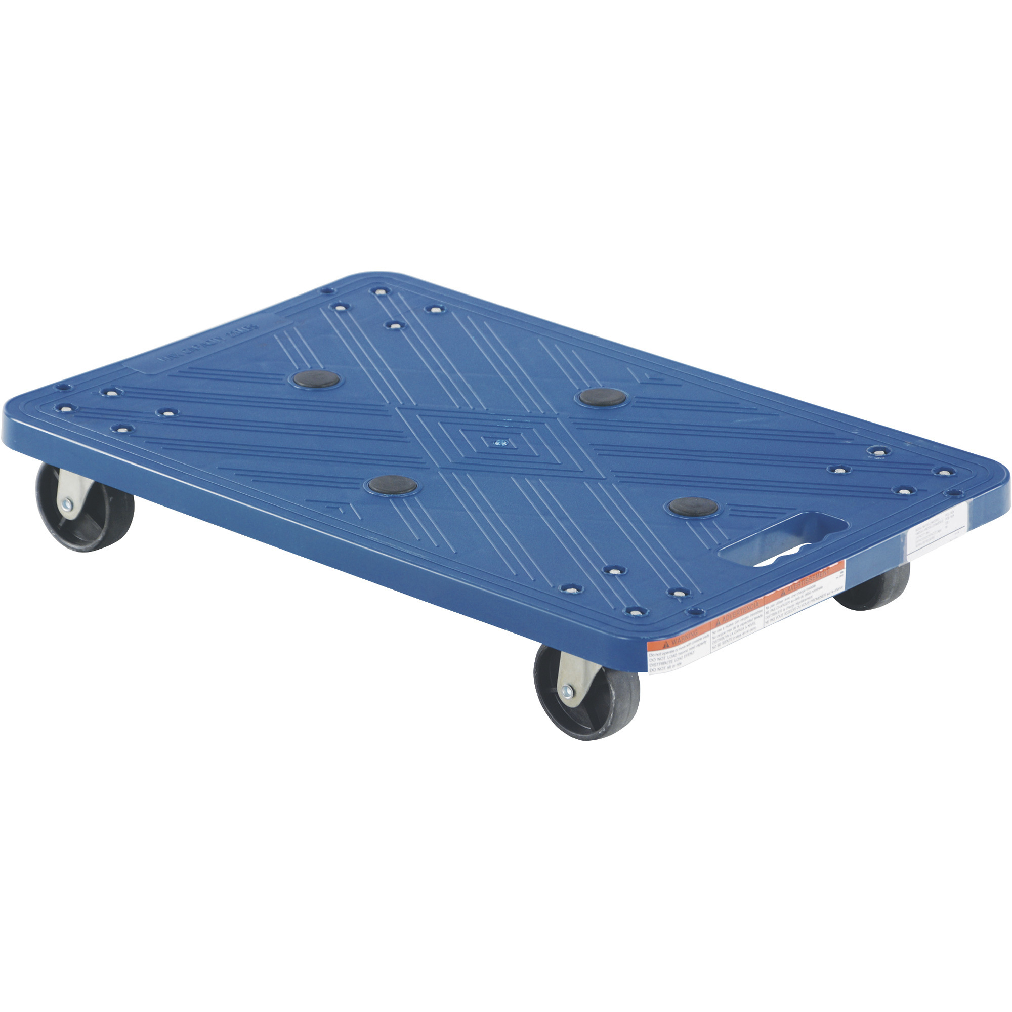 Vestil Plastic Dolly - 24in.L x 16in.W, 220-Lb. Capacity, Polyethylene, Model# POS-1624