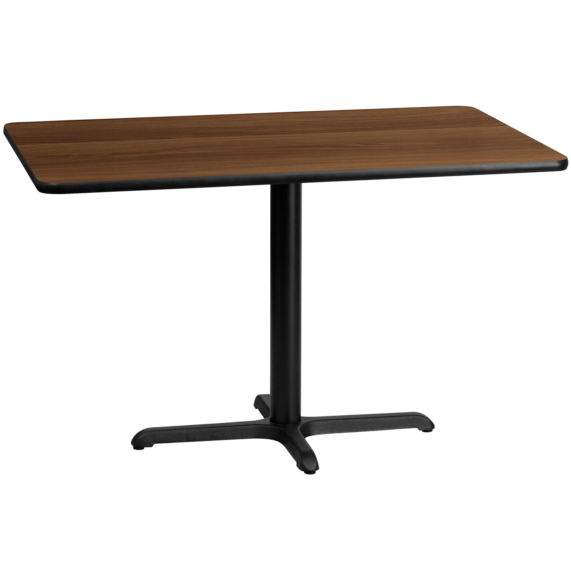 Flash Furniture 48in.L x 30in.W Table with Laminate Top and X-Base, Reversible Natural/Walnut Top, Model# XUWA3048T2230