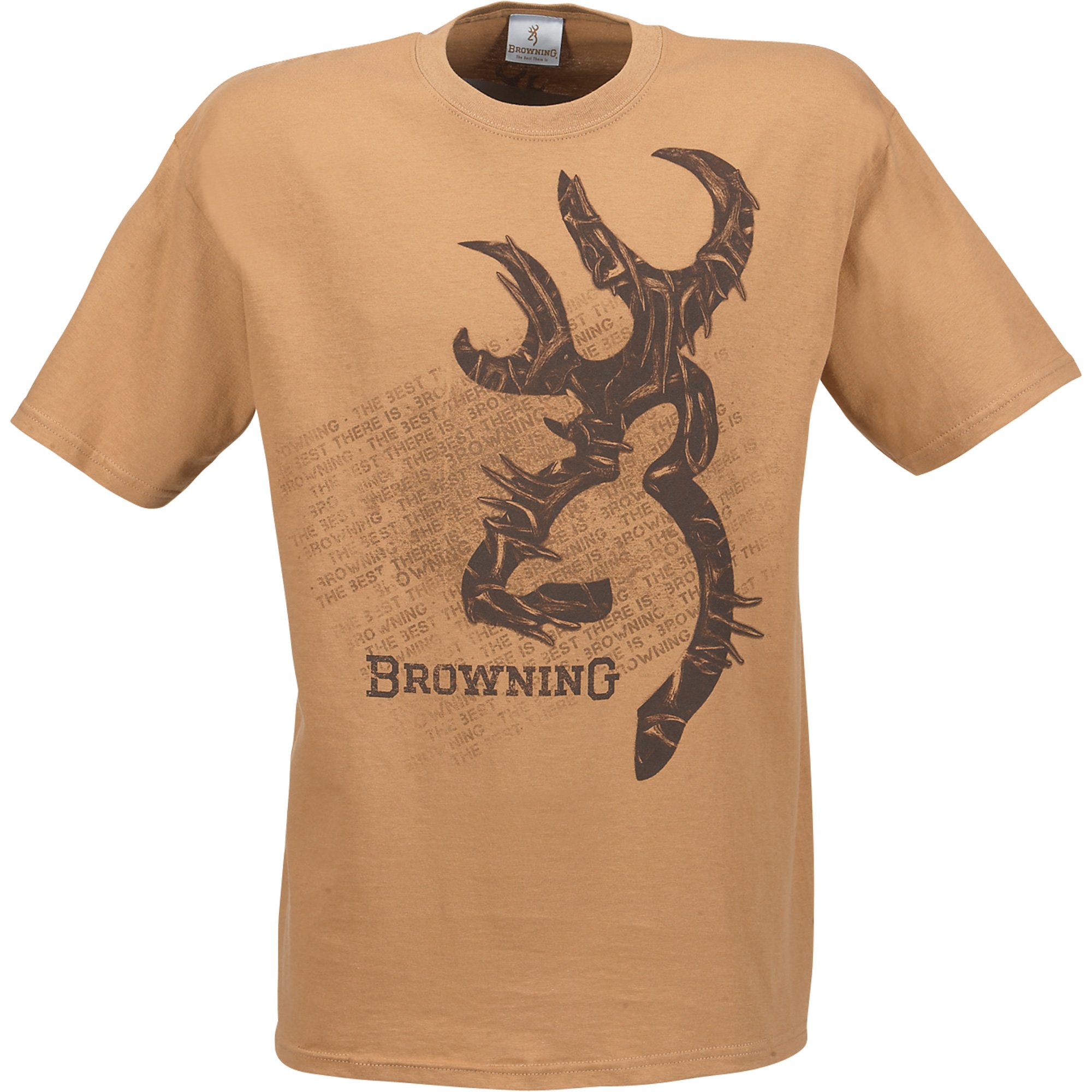 Short Sleeve Browning Buckmark Antlers T-Shirt — Camel Northern Tool
