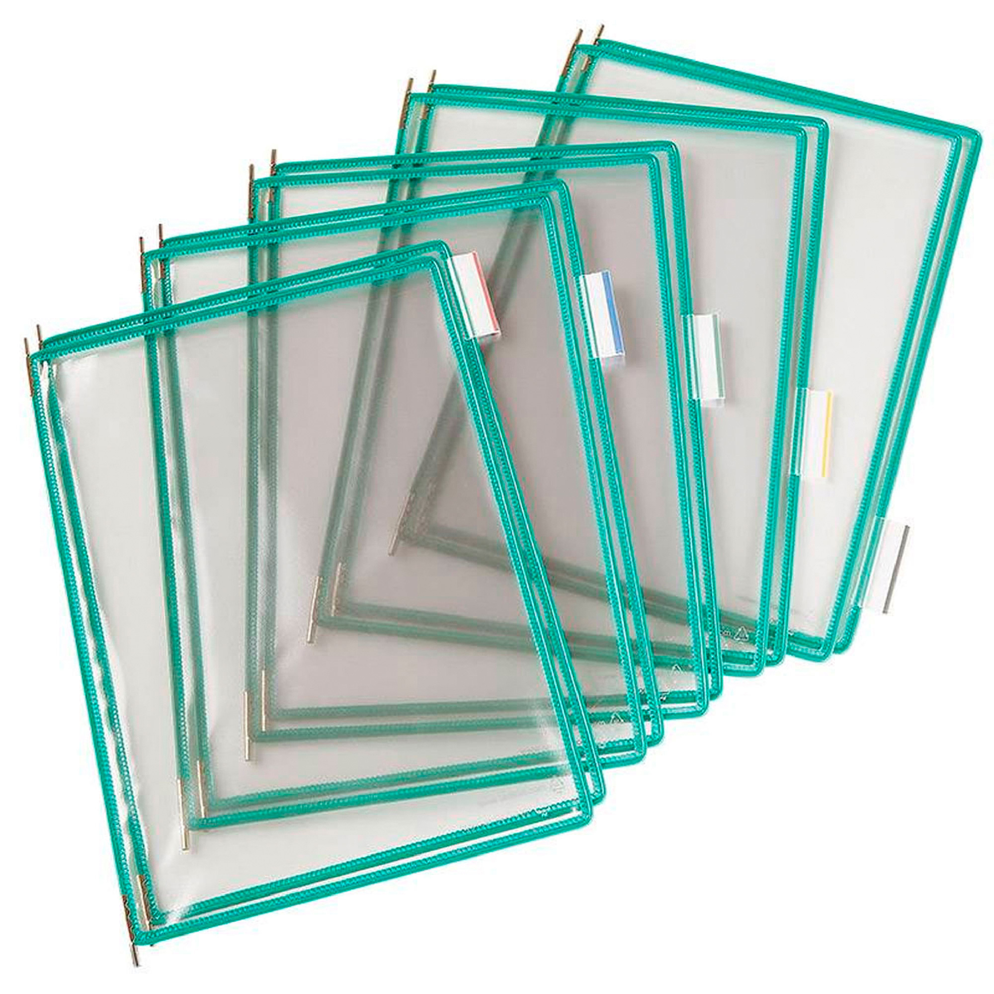 Tarifold Pivoting Document Display Pockets for Wall, Desk or Rotary System, 10-Pack, Green, 14in. x 11in., Model# P050