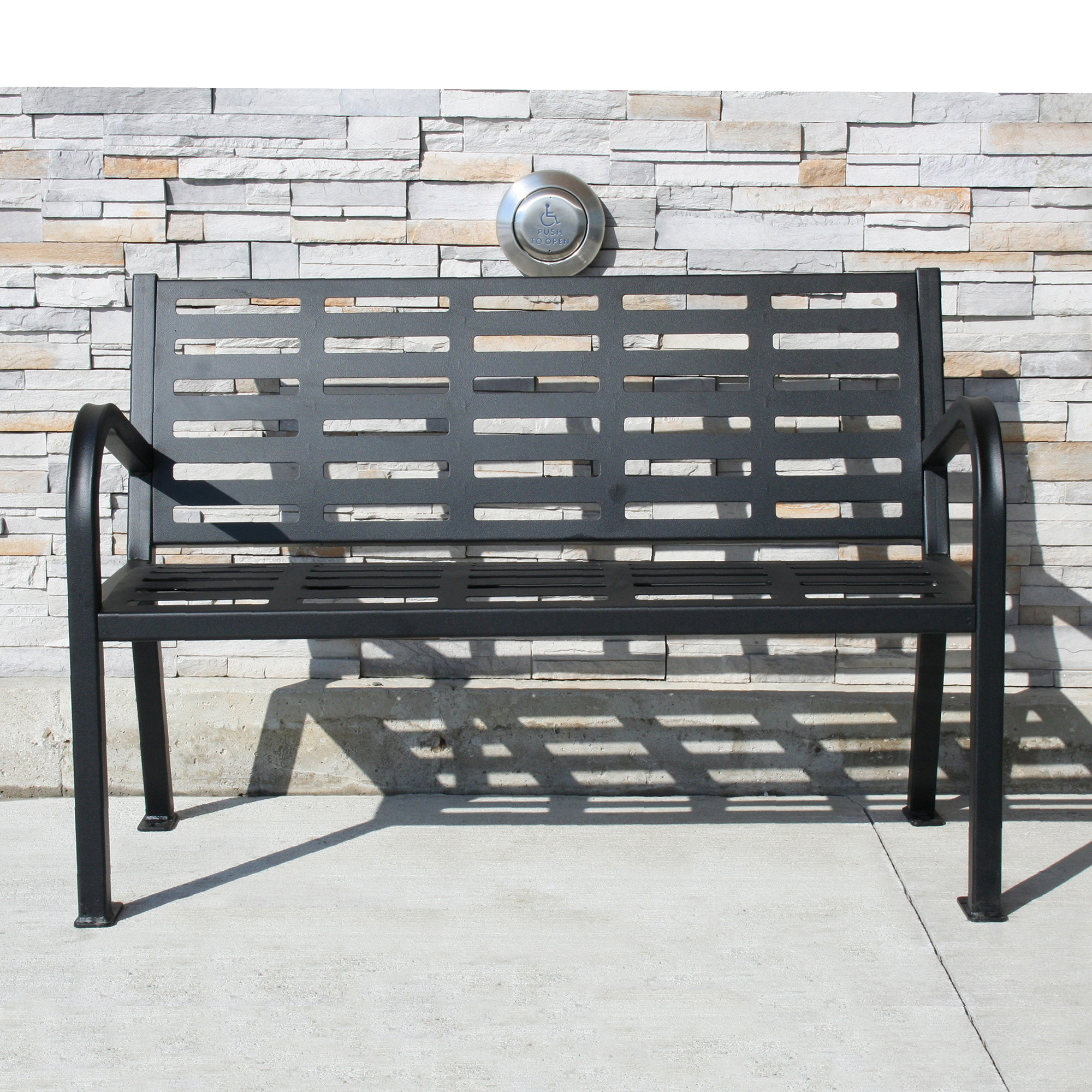 Paris Lasting Impressions 4Ft. Steel Park Bench, Black, Model# 460-225-0006