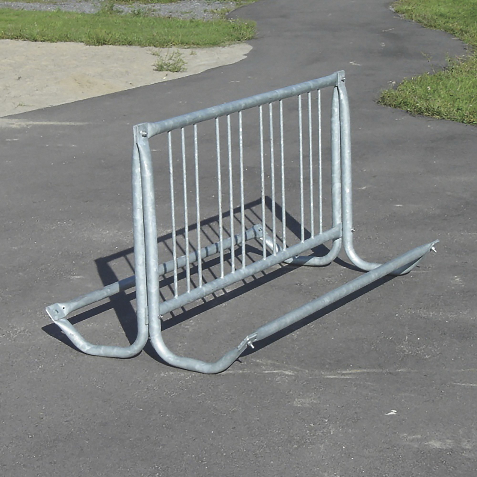 Paris Bike Racks Paris Sight Furnishings Traditional Inline 8-Bicycle Rack — Galvanized ...