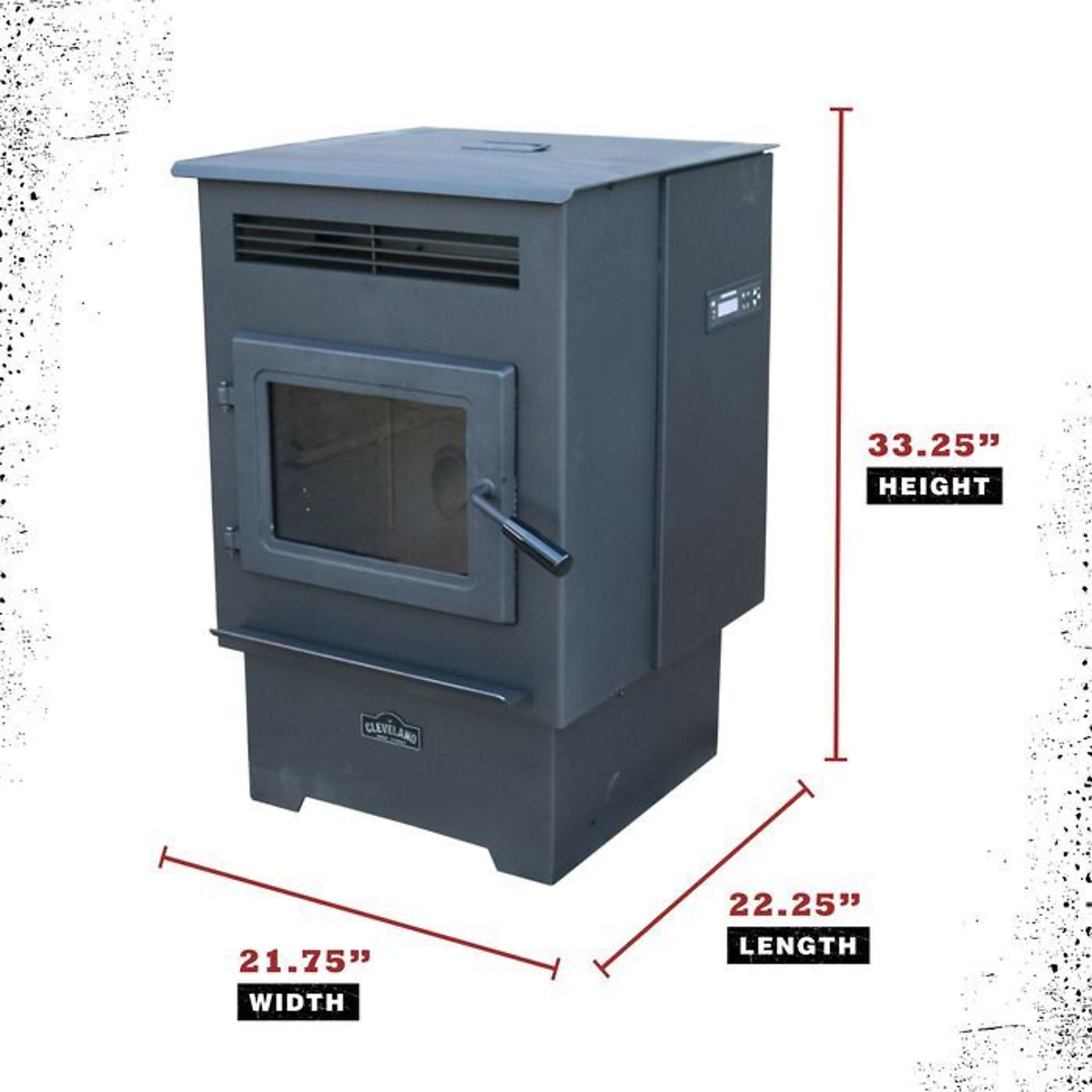 Cleveland Iron Works Pellet Stove with Smart Home Technology — 26,865