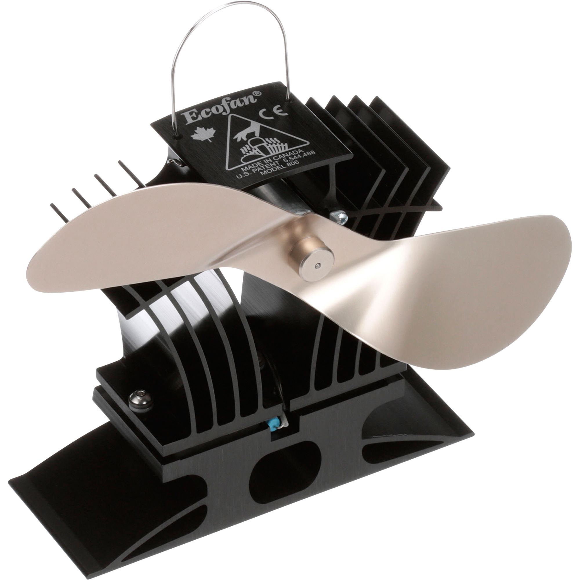 Ecofan BelAir Heat-Powered Stove Fan For Low Temp Stoves —140 CFM, Nickel,  Model# 806CAKBX