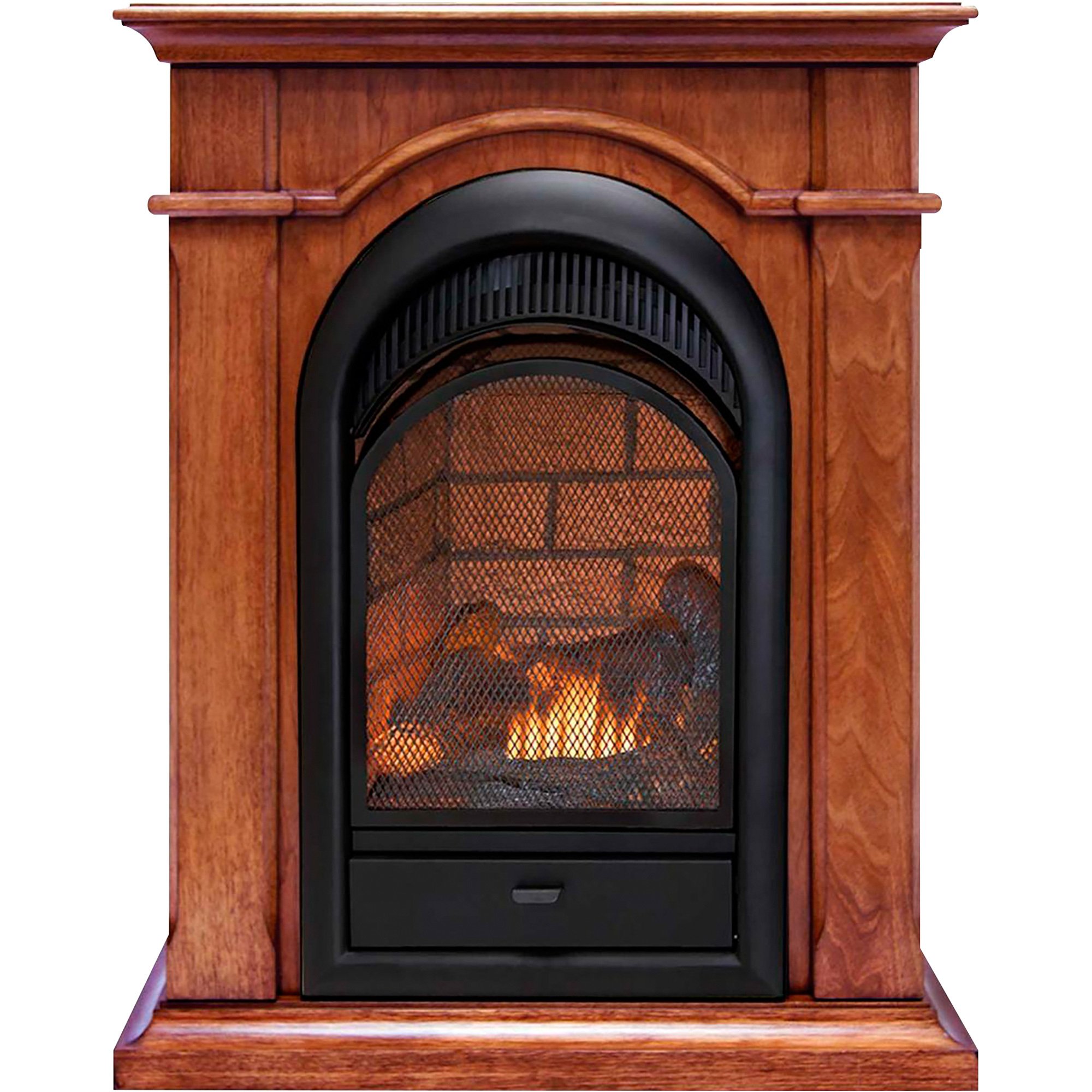 Bluegrass Living Vent-Free Dual Fuel Fireplace with Mantel — 15,000 BTU,  Apple Spice Finish, Model# DFS-150T-1AS | Northern Tool