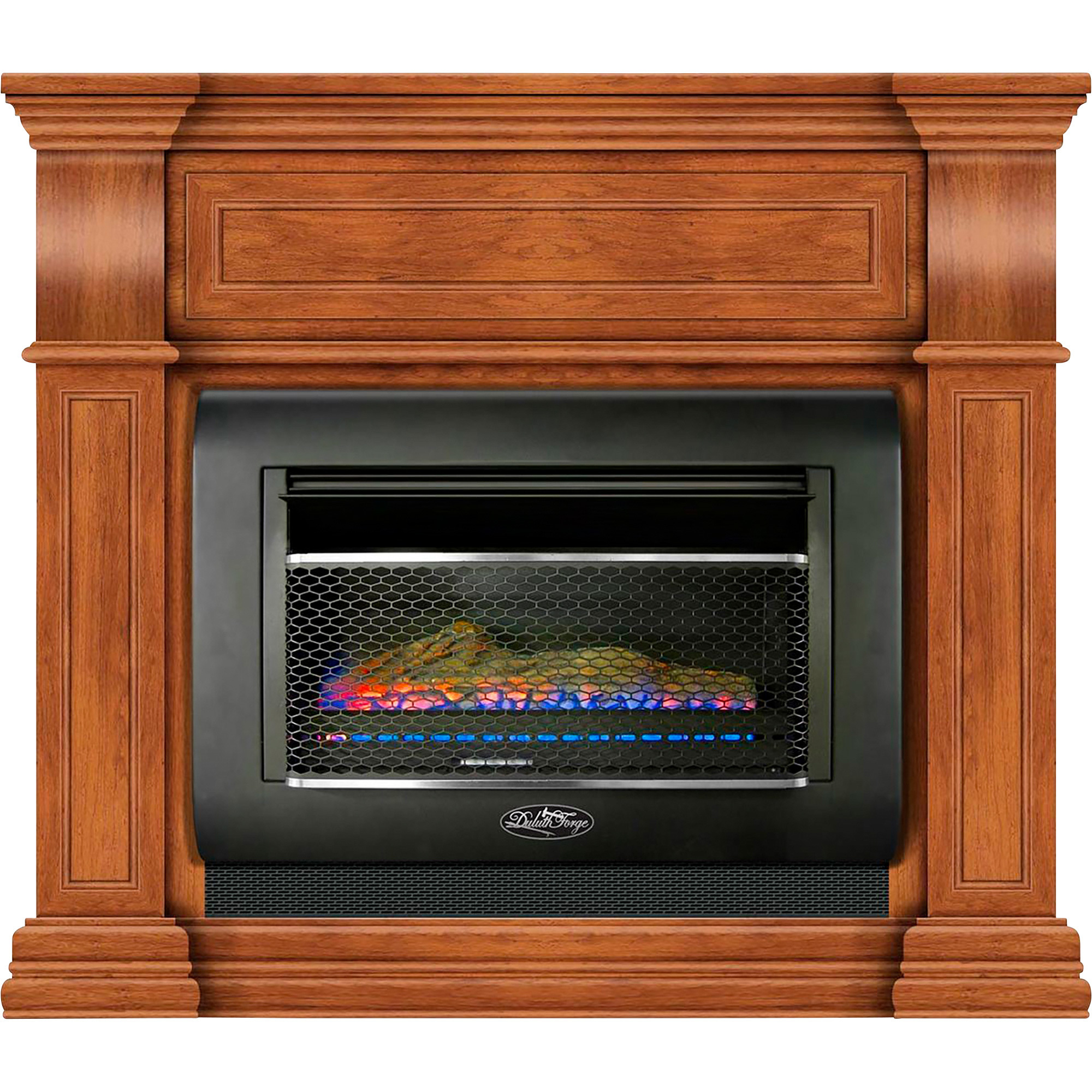 Bluegrass Living Mini Vent-Free Dual Fuel Fireplace with Mantel— 26,000  BTU, Toasted Almond Finish, Model# DF300L-M-TA | Northern Tool