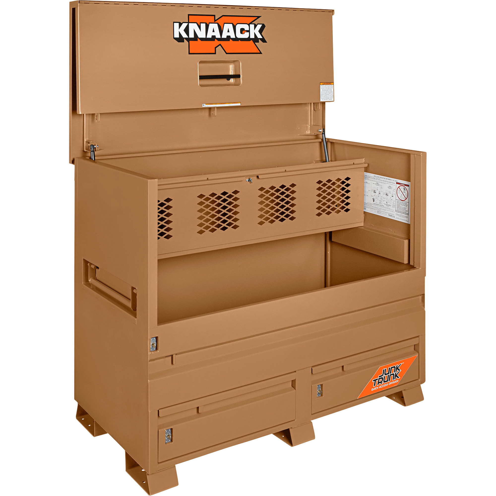 KNAACK Storagemaster Jobsite Piano Box with JunkTrunk, Tan