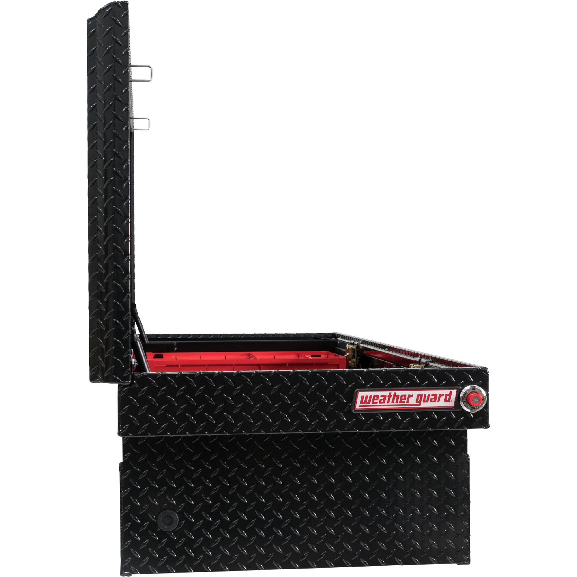 Weather Guard FullSize ExtraWide Saddle Box Truck Tool Box — Aluminum