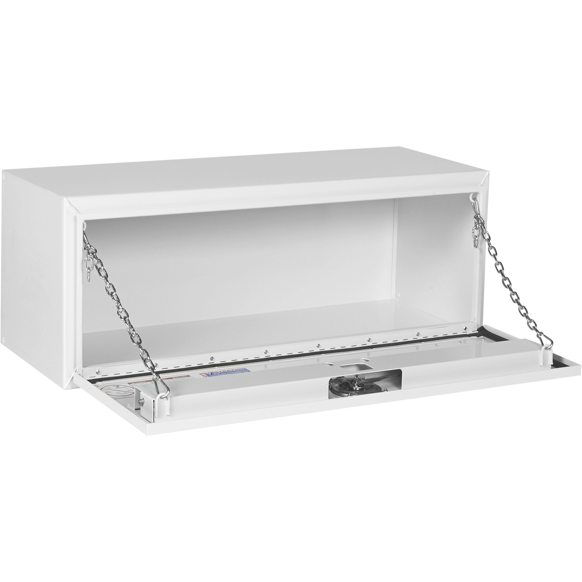 Weather Guard Underbed Truck Tool Box — Steel, Brite White, 48.13in.L x