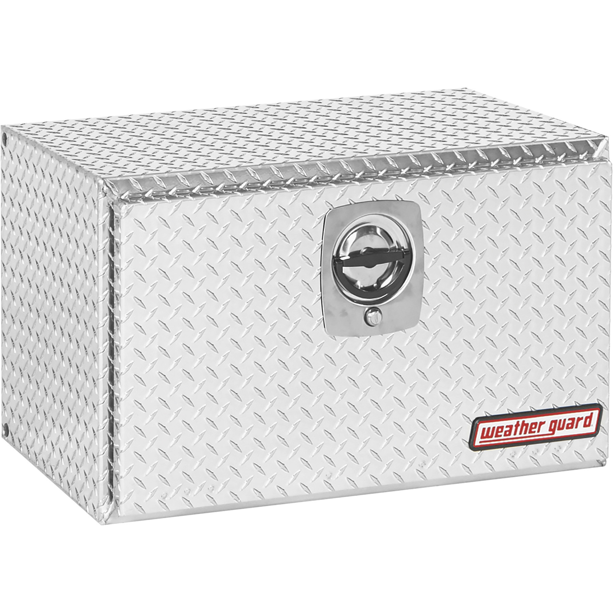 Weather Guard Underbody Truck Tool Box, Aluminum, Diamond Plate, 30.13in.L x 18in.W x 18in.H, Model# 627-0-02