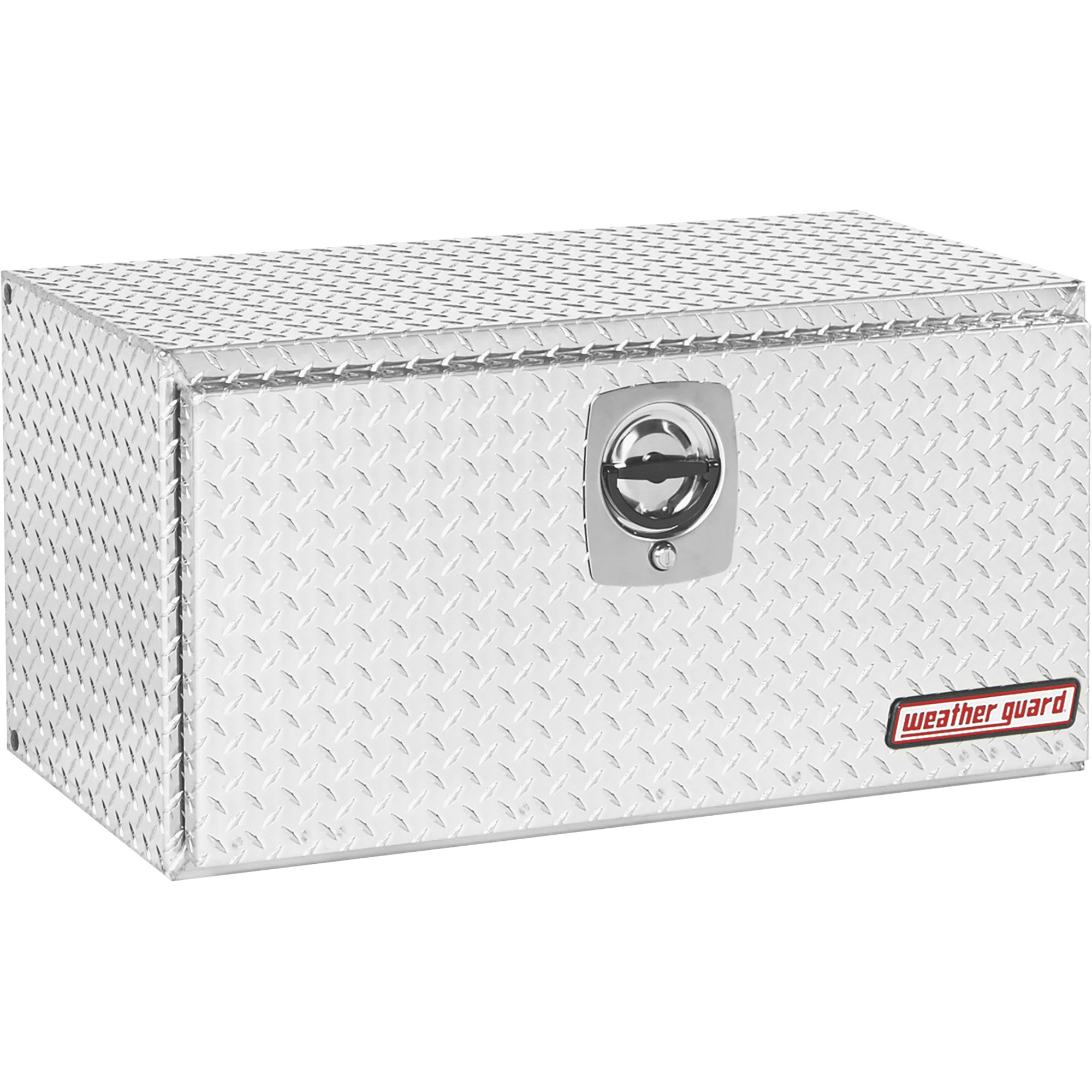 Weather Guard Underbed Truck Tool Box, Aluminum, Diamond Plate, 36.63in.L x 18in.W x 18in.H, Model# 636-0-02
