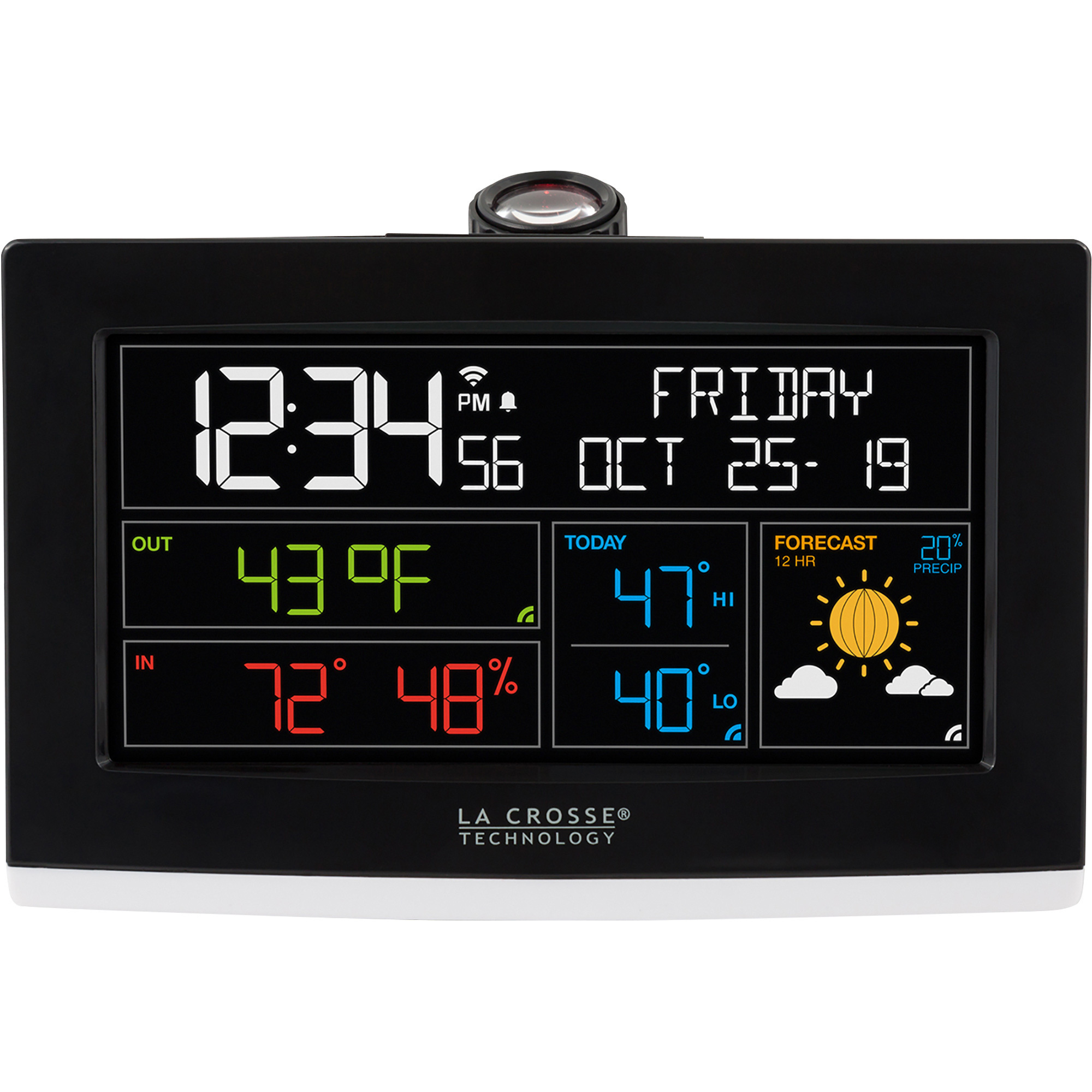 La Crosse Technology WiFi Projection Alarm Clock — Model C82929INT