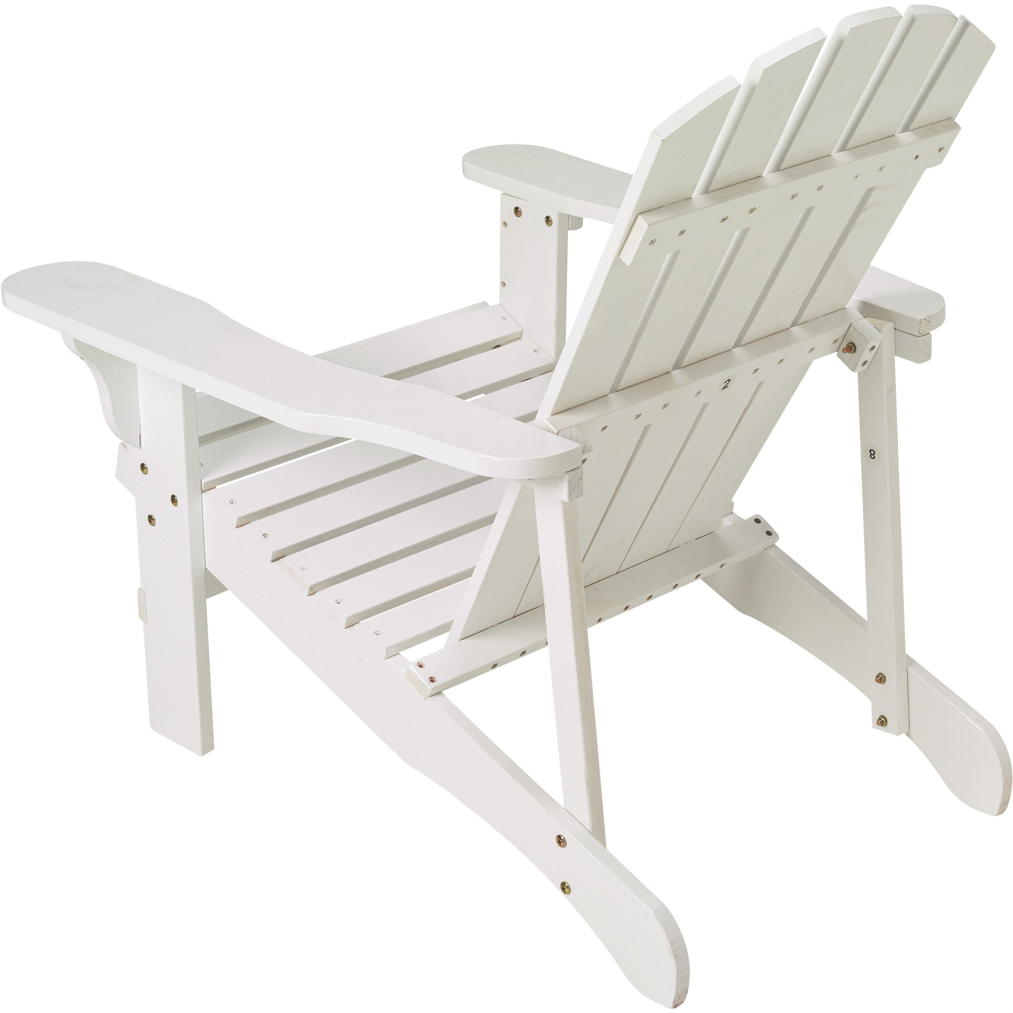 Classic Painted Acacia Wood Adirondack Chair — White | Northern Tool