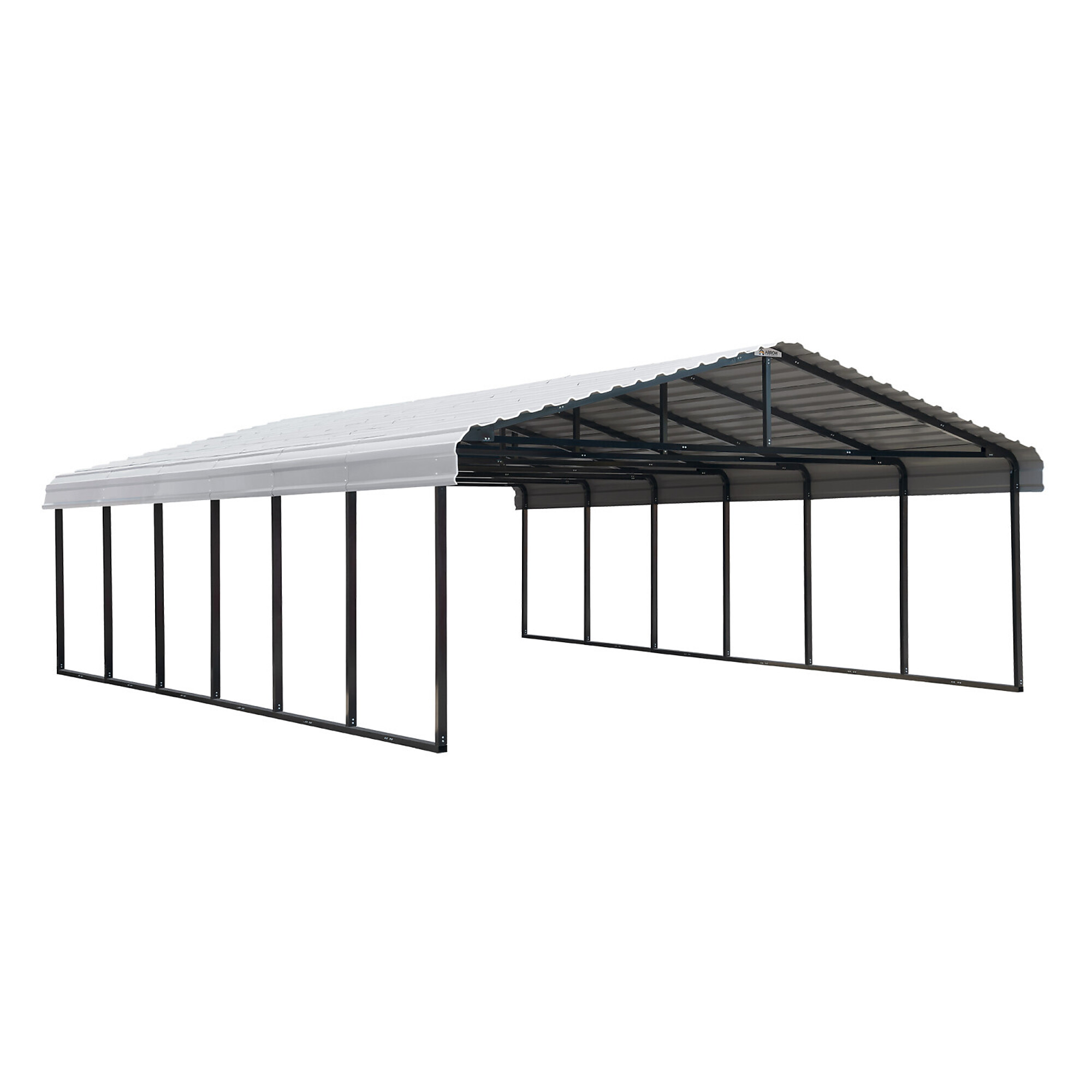 Arrow Steel Carport — 29ft.L x 20ft.W x 9.8ft.H, Eggshell, Model