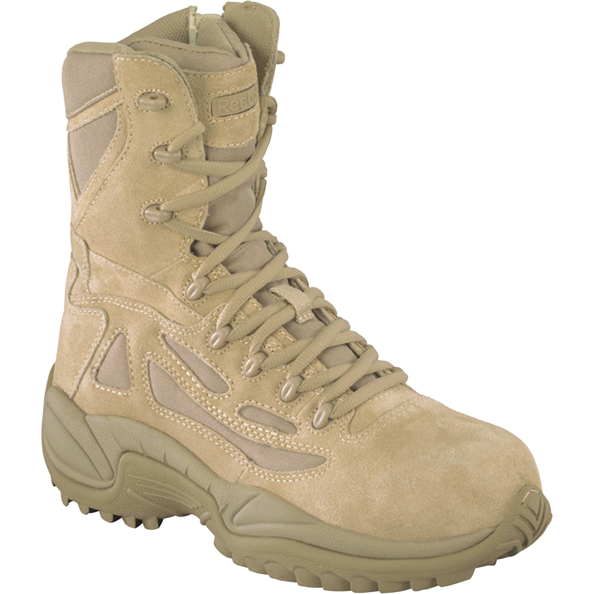 Reebok Men's Rapid Response 8in. Composite Toe Zip Boot - Desert Tan, Size 11 1/2, Model# RB8894