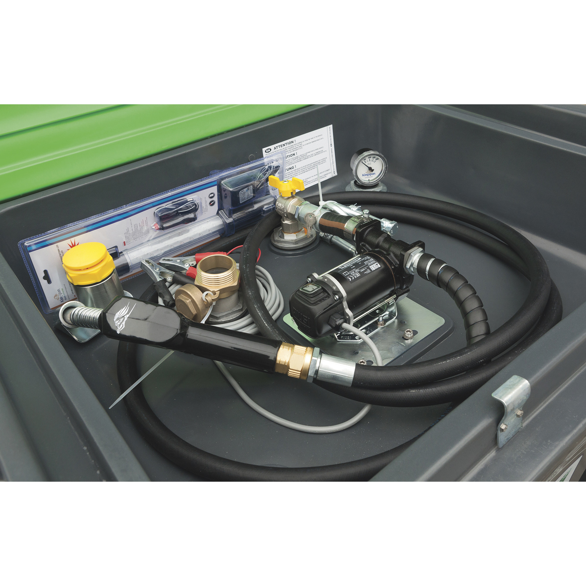 Kingspan TruckMaster Portable Diesel Fuel Storage Tank and Pump Set — 16  GPM High-Flow Pump, 114-Gallon Capacity, Model# 9539-KP-0023927