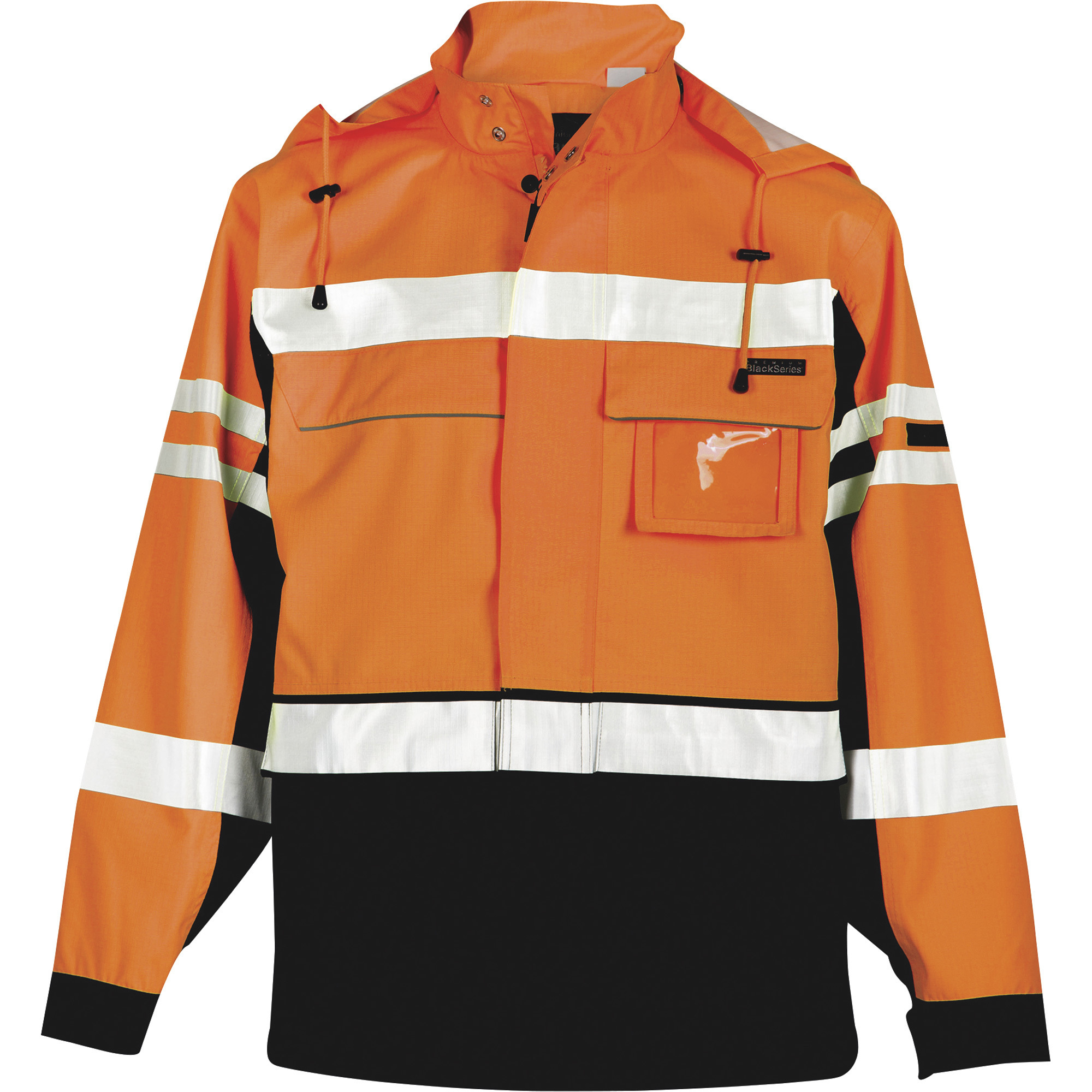 Kishigo Men's Class 3 High Visibility Premium Black Series 2-in-1 Jacket —  Orange/Black, Model# JS136