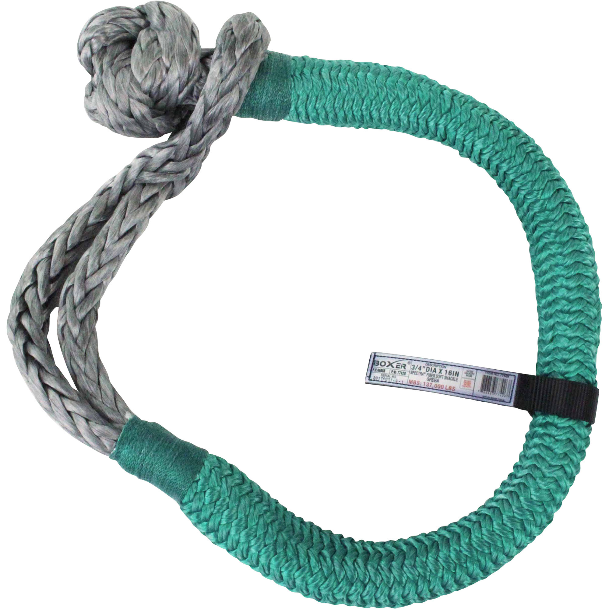 Boxer 3/4in. x 16in. Dia. Spectra Fiber Soft Shackle, Model# 77426