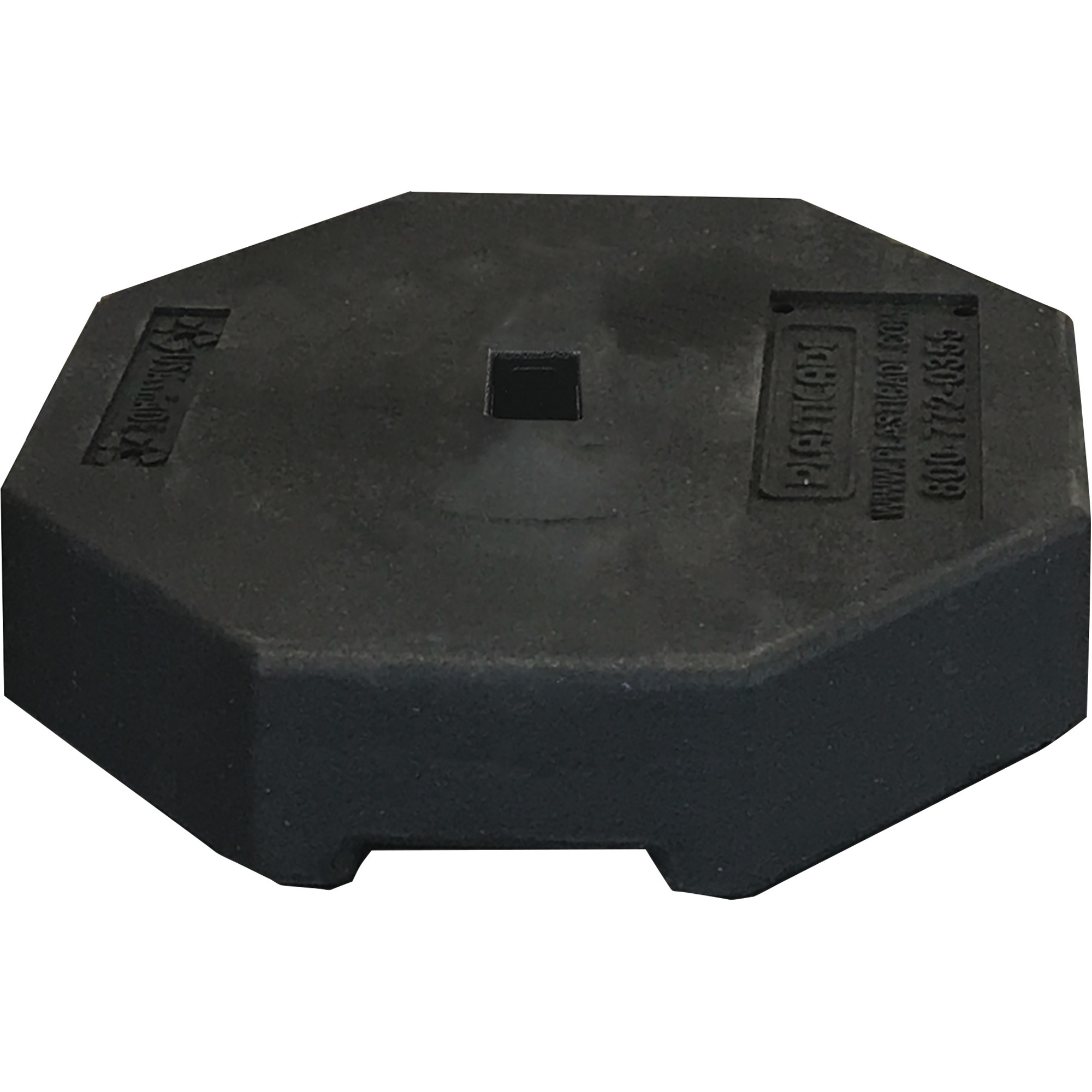 Plasticade 60-Lb. Rubber Sign Base - 1 3/4in. x 1 3/4in. Hole for Square Sign, Model# 800-RB-60-1PK