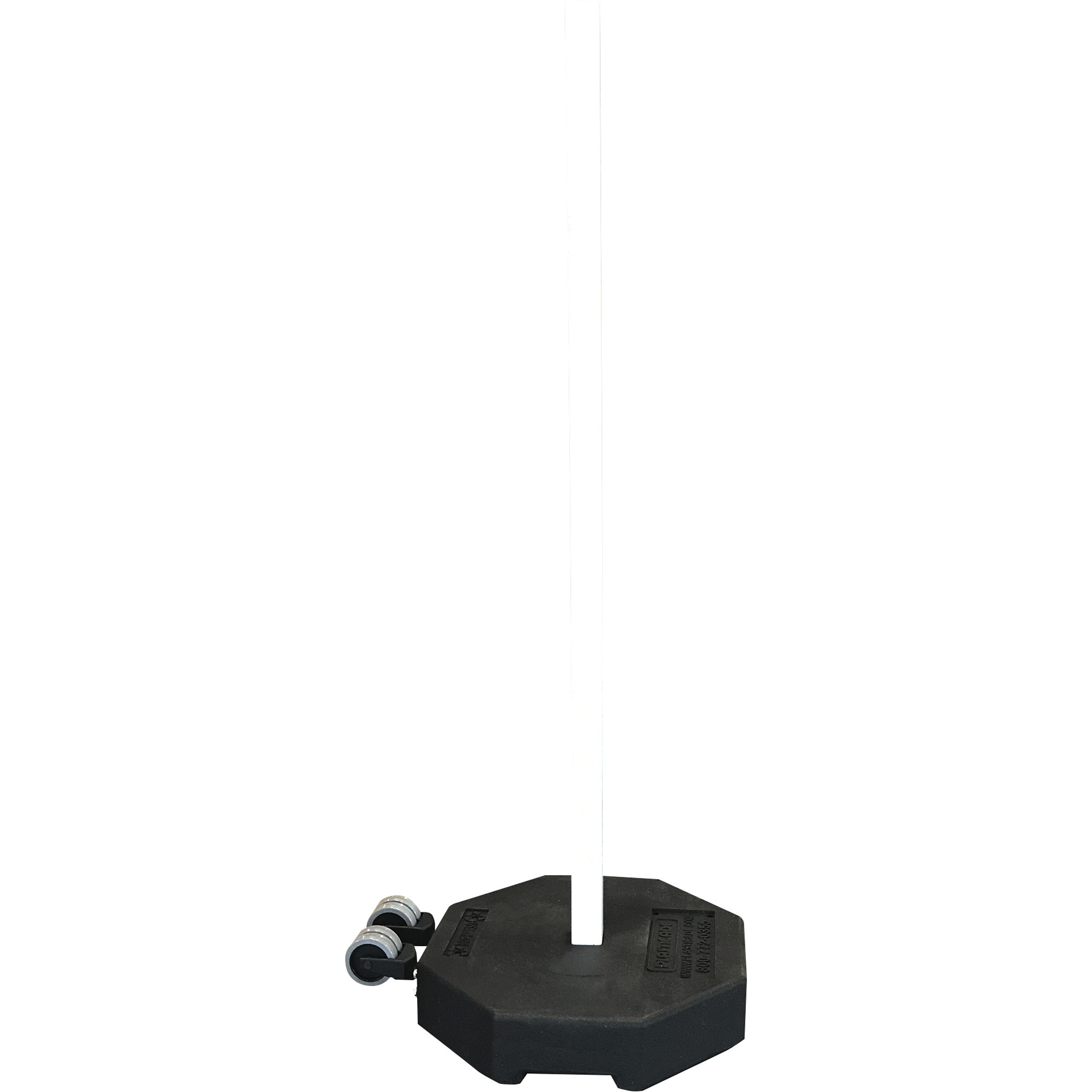 Plasticade 60-Lb. Sign Base with Wheels and Post, 60in.H Square Post, Model# 800-RB-60WHL-60PK-KIT