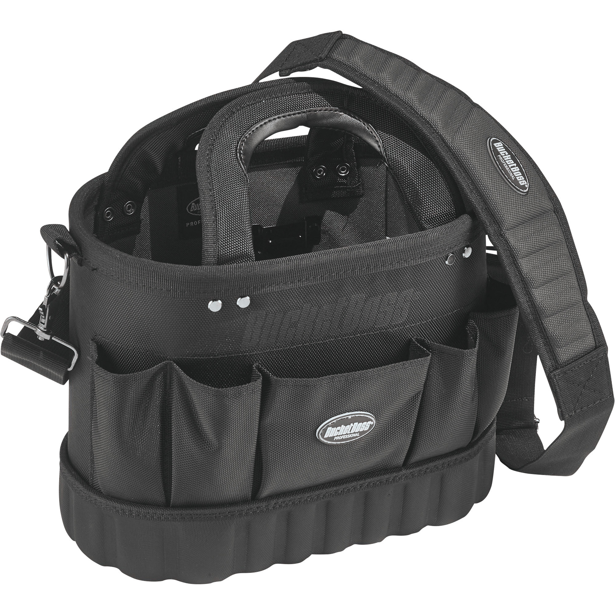 Bucket Boss Pro Oval 14 Tool Bag — 10 1/8in.W x 7 1/16in.D x 13 7/8inH.,  Model# 74014