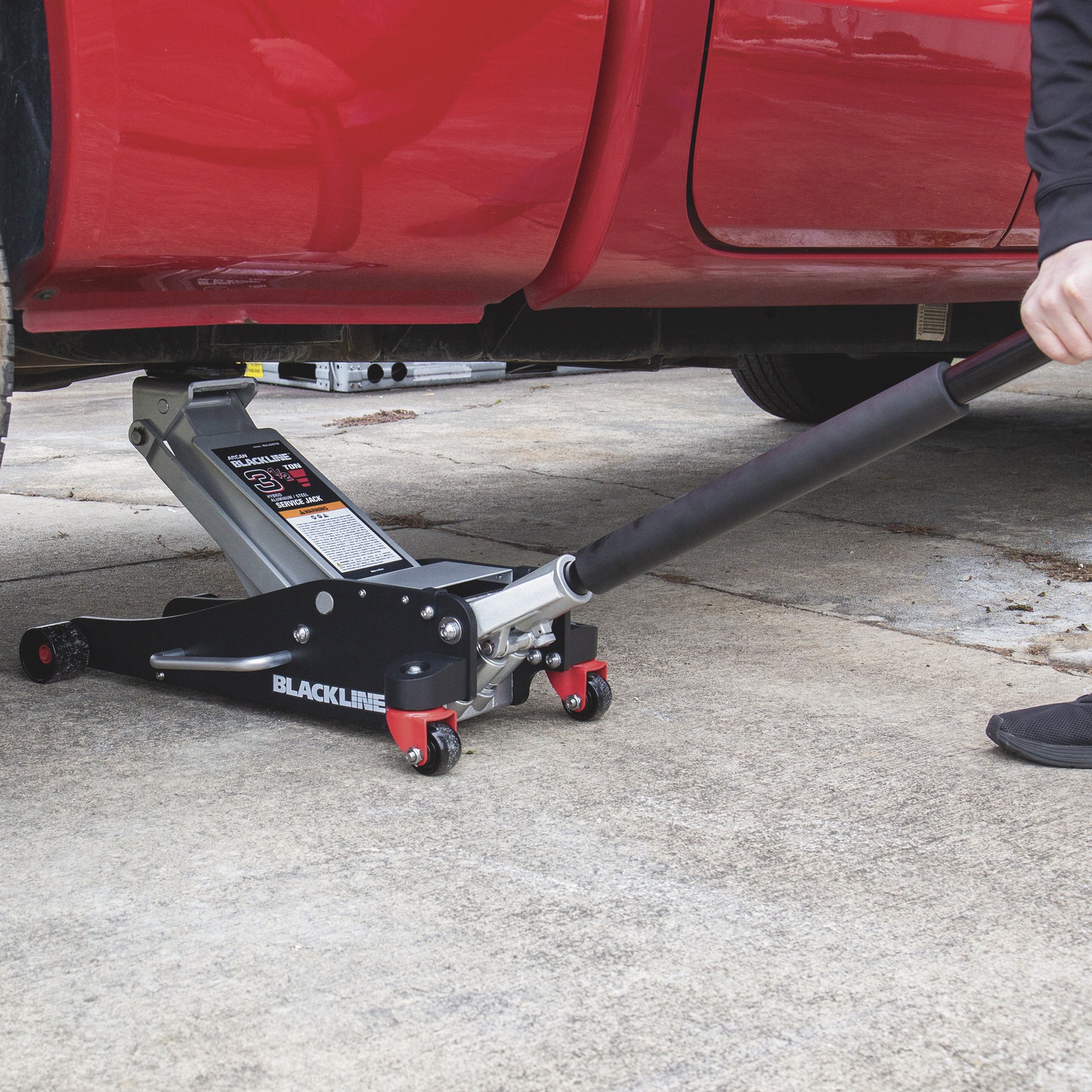 Blackline 3.5Ton Hybrid Floor Jack — Aluminum/Steel, Model SAJ35TB