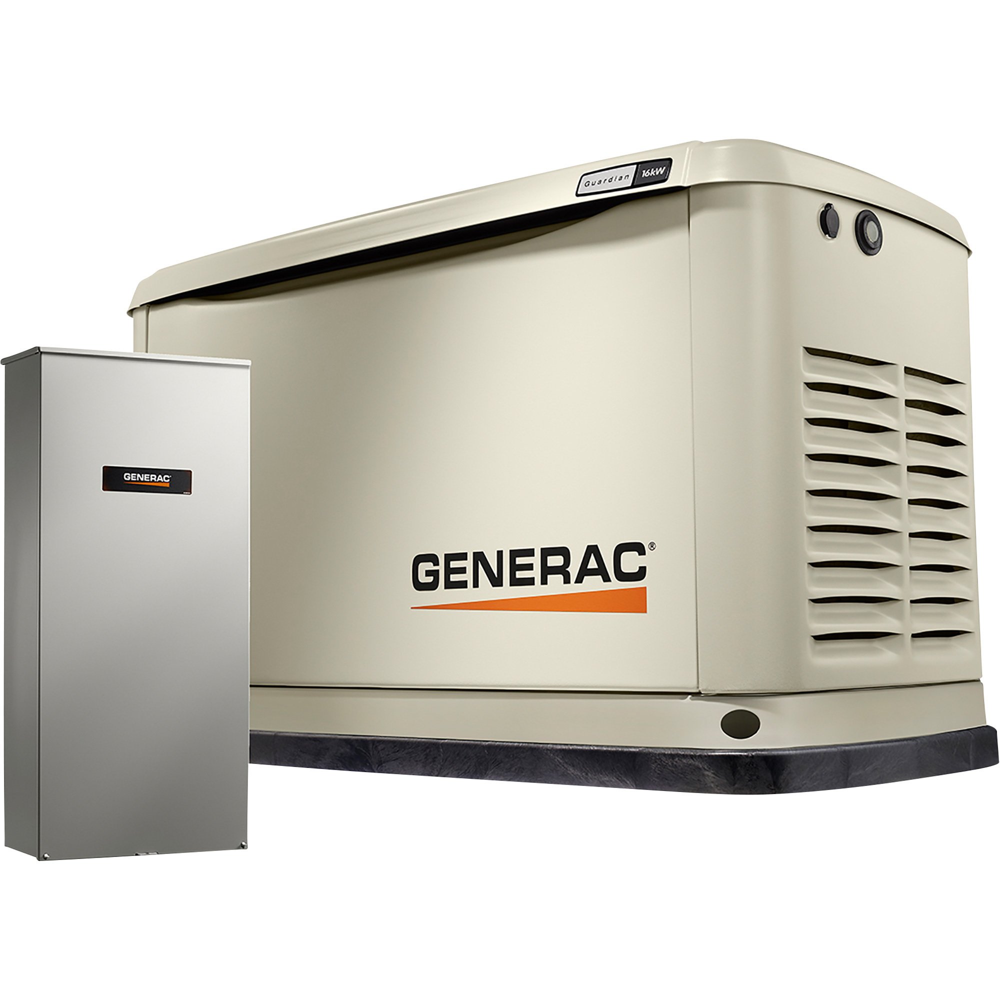 Generac Guardian Series Air-Cooled Home Standby Generator — 16 kW (LP)/16 kW (NG), 100 Amp Transfer Switch, Model# 7177