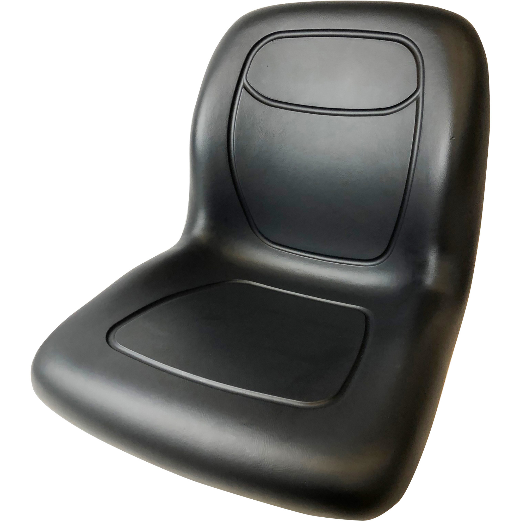 Milsco XB180 Formed Vinyl 1Piece Lawn Mower Seat, Black, Model