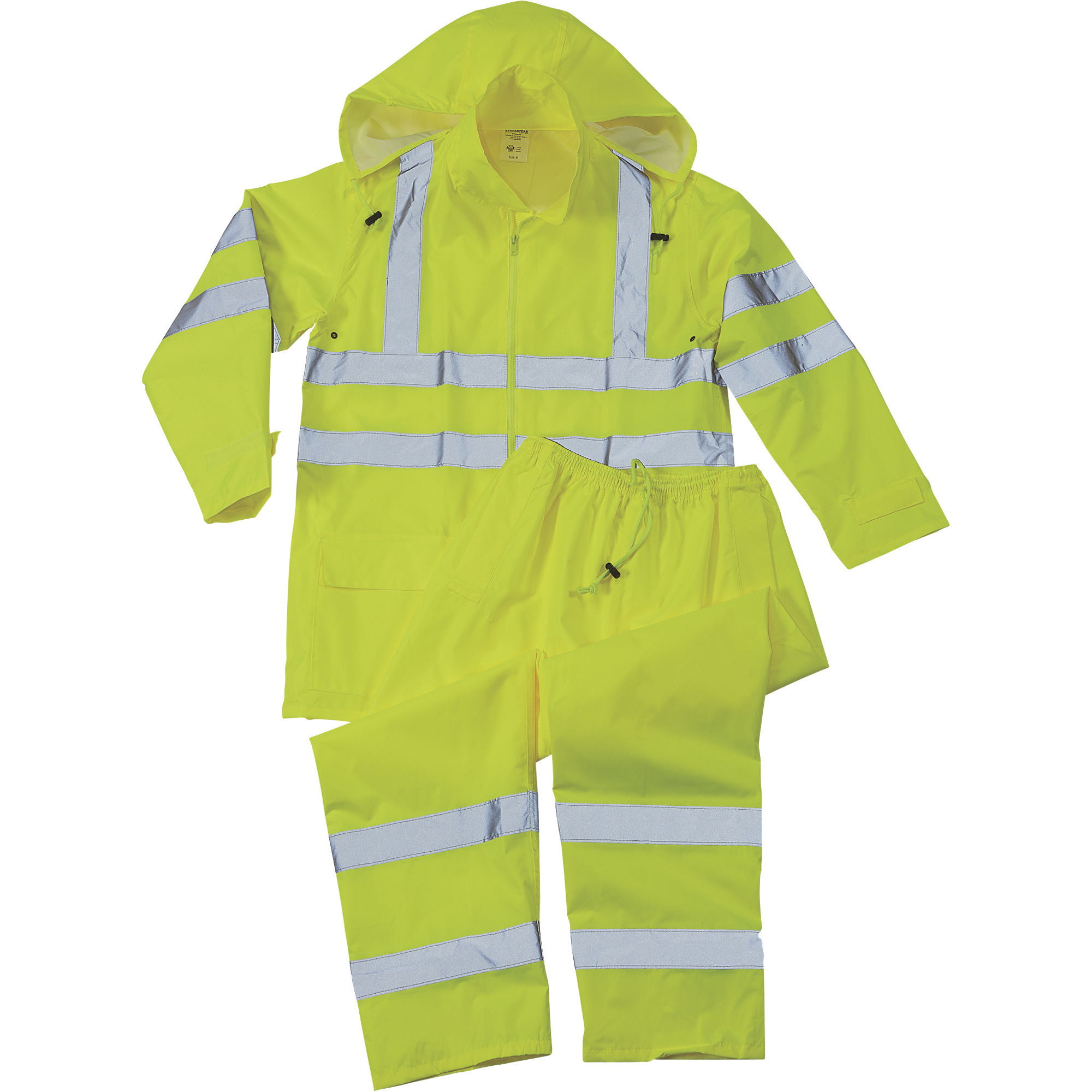 Forester Men's Class 3 High-Visibility Rain Suit, Lime, Large, Model# 7252G-L