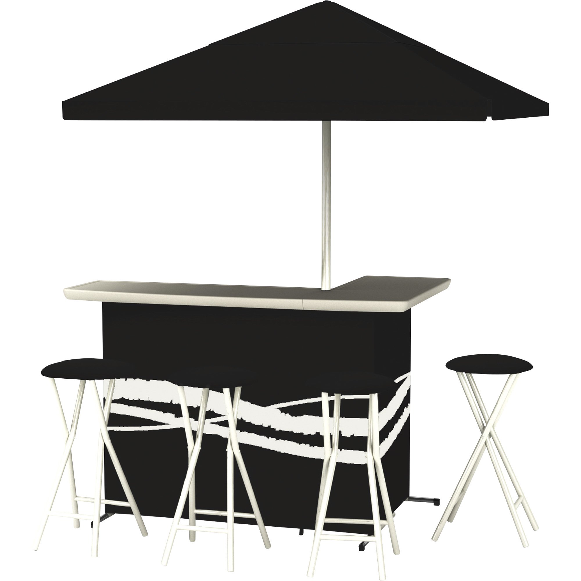 Best of Times Classic Deluxe Portable Bar Set Umbrella and 4