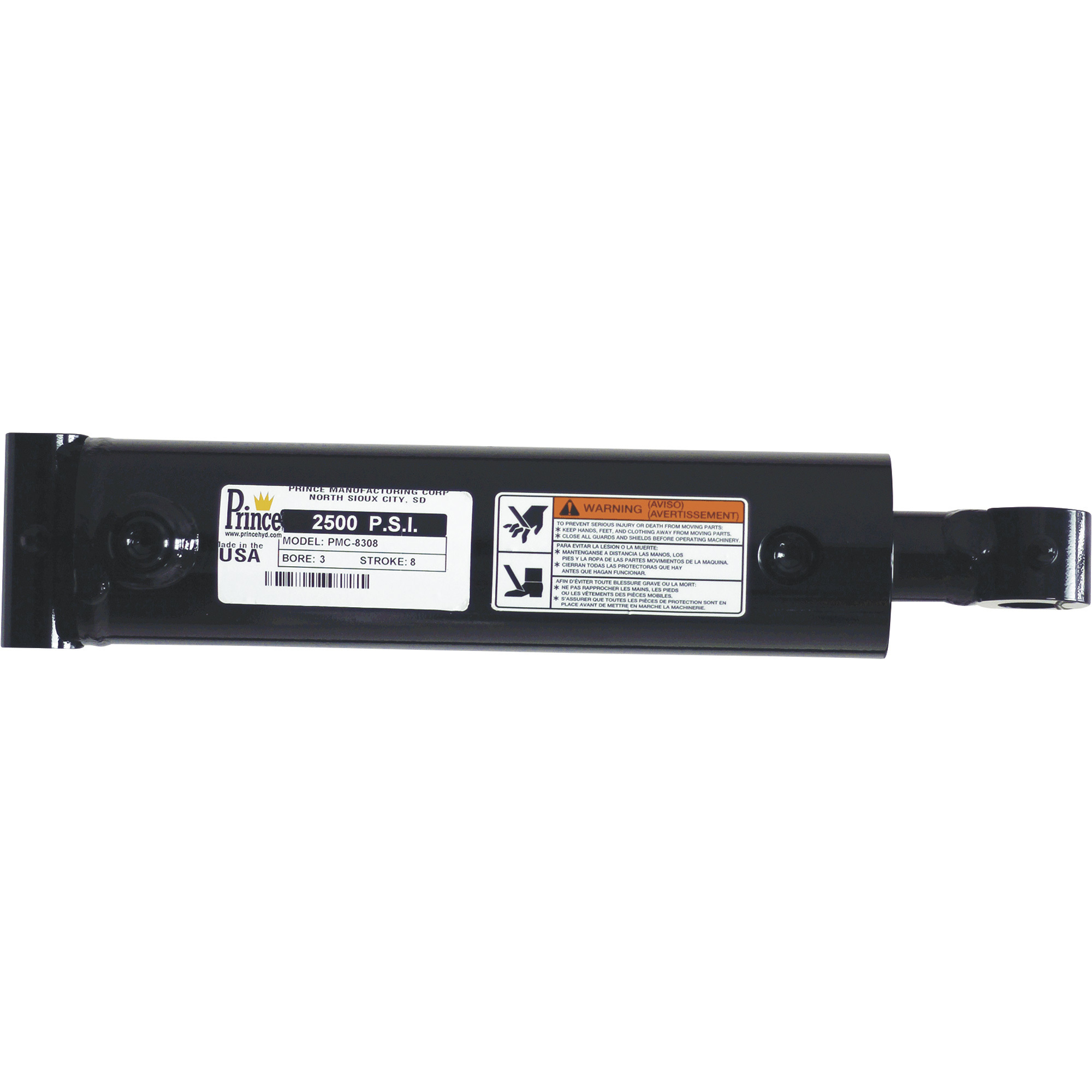 Prince Welded Tee Hydraulic Cylinder, 2,500 PSI, 4in. Bore, 30in. Stroke, 2in. Shaft Size, Model# PMC-5630