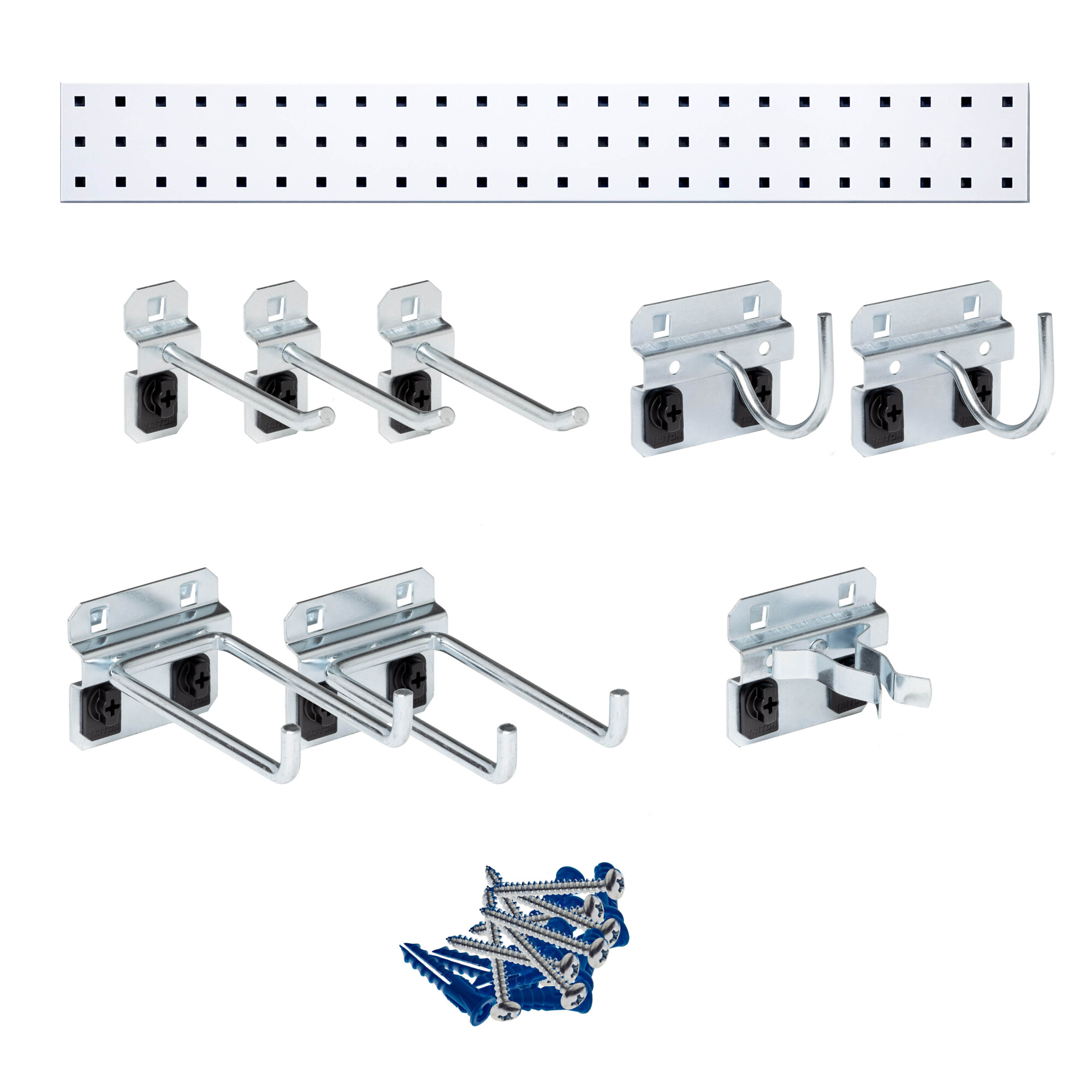 Triton LocBoard Garden Pegboard Strip Kit, White, 36in.L x 4 1/2in.W, Model# LBS36G-WHT